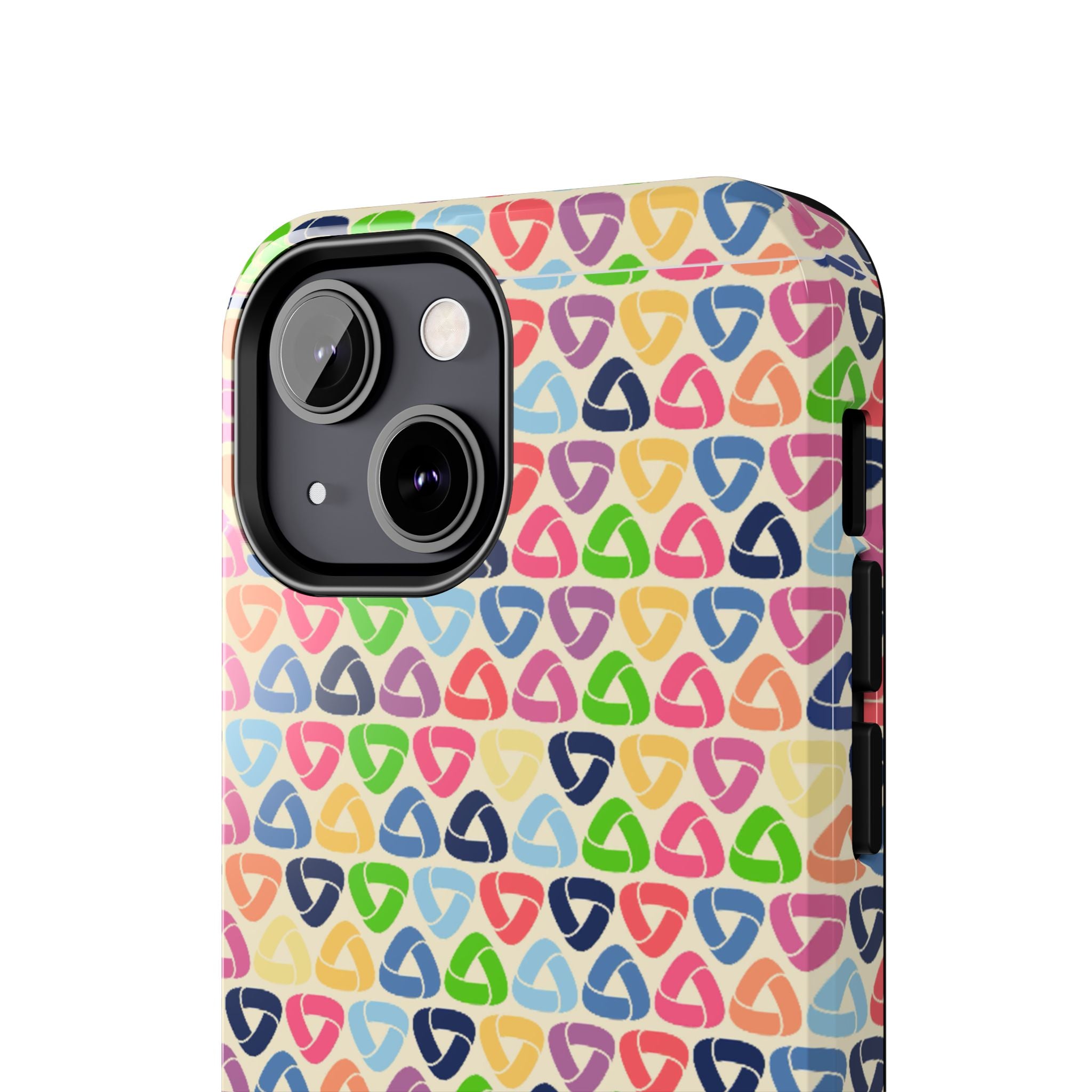 Colorful Geometric Pattern Tough Phone Case — Protective iPhone Cover