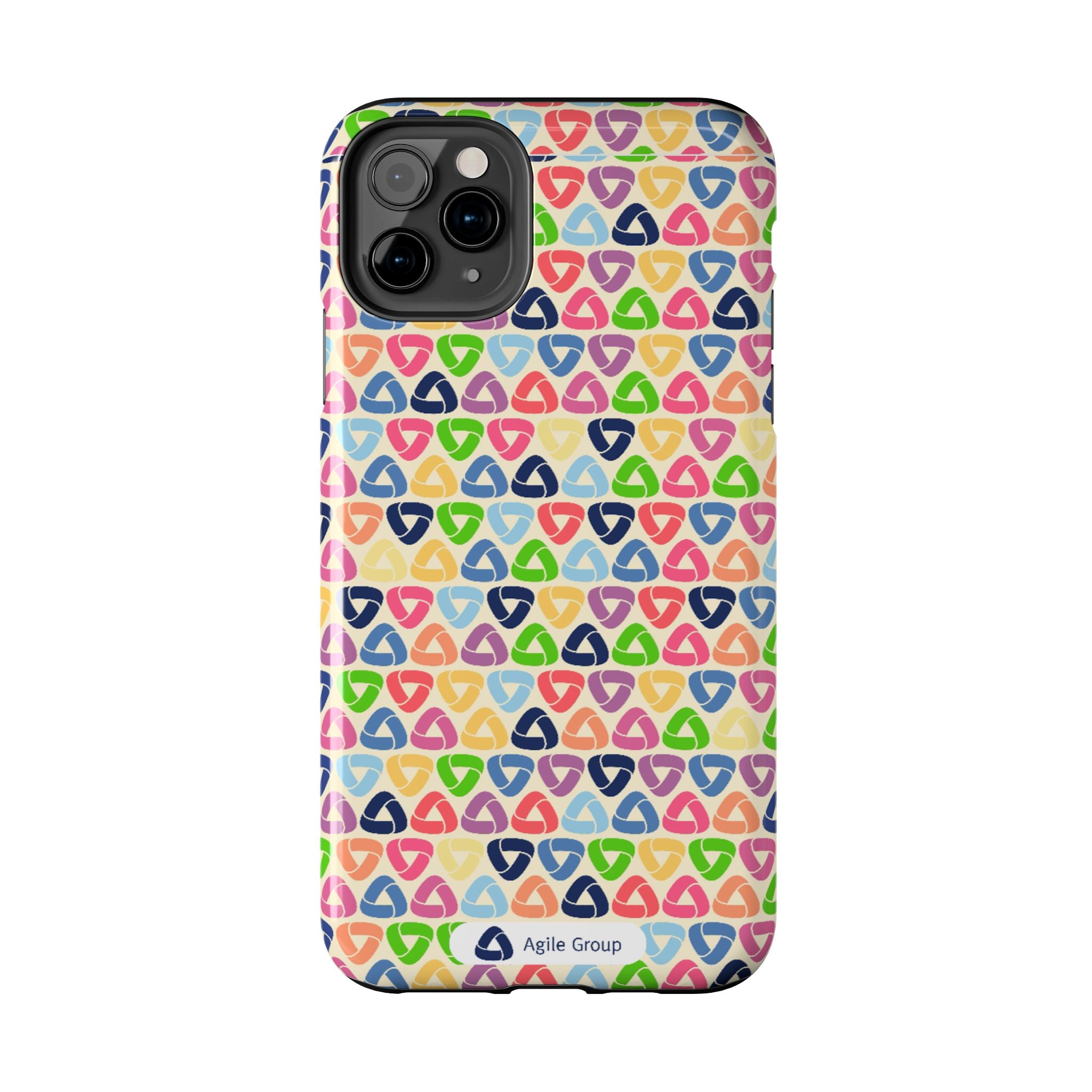Colorful Geometric Pattern Tough Phone Case — Protective iPhone Cover