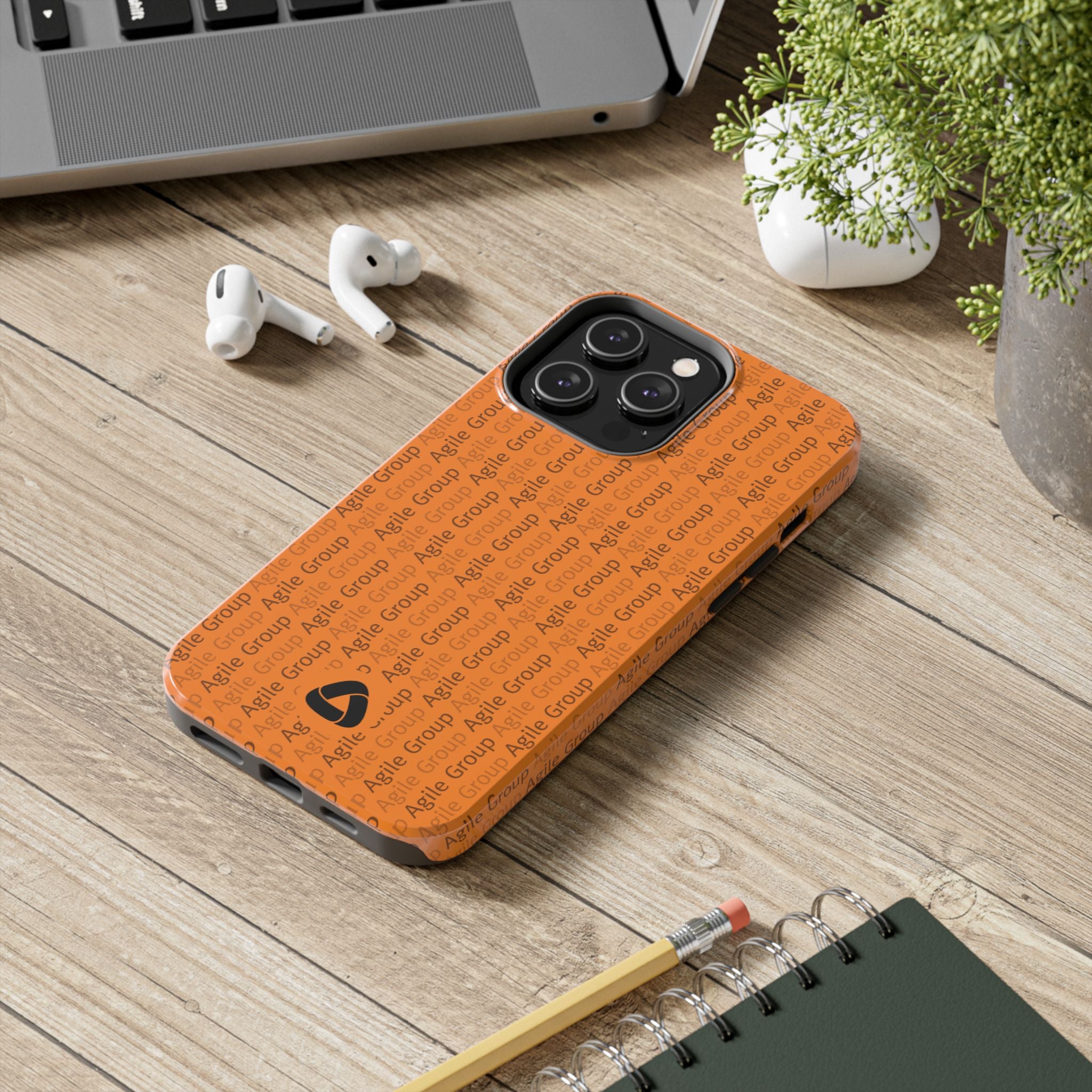 Tough Phone Case — Orange Branded 'Agile Group' Protective Cover