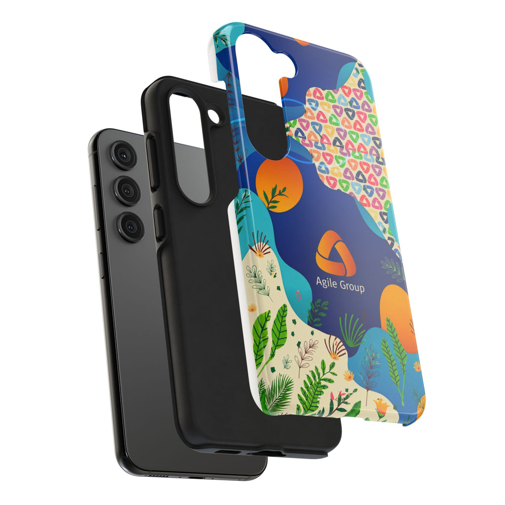 Agile Group Branded Tough Phone Case — Colorful Botanical Logo Design