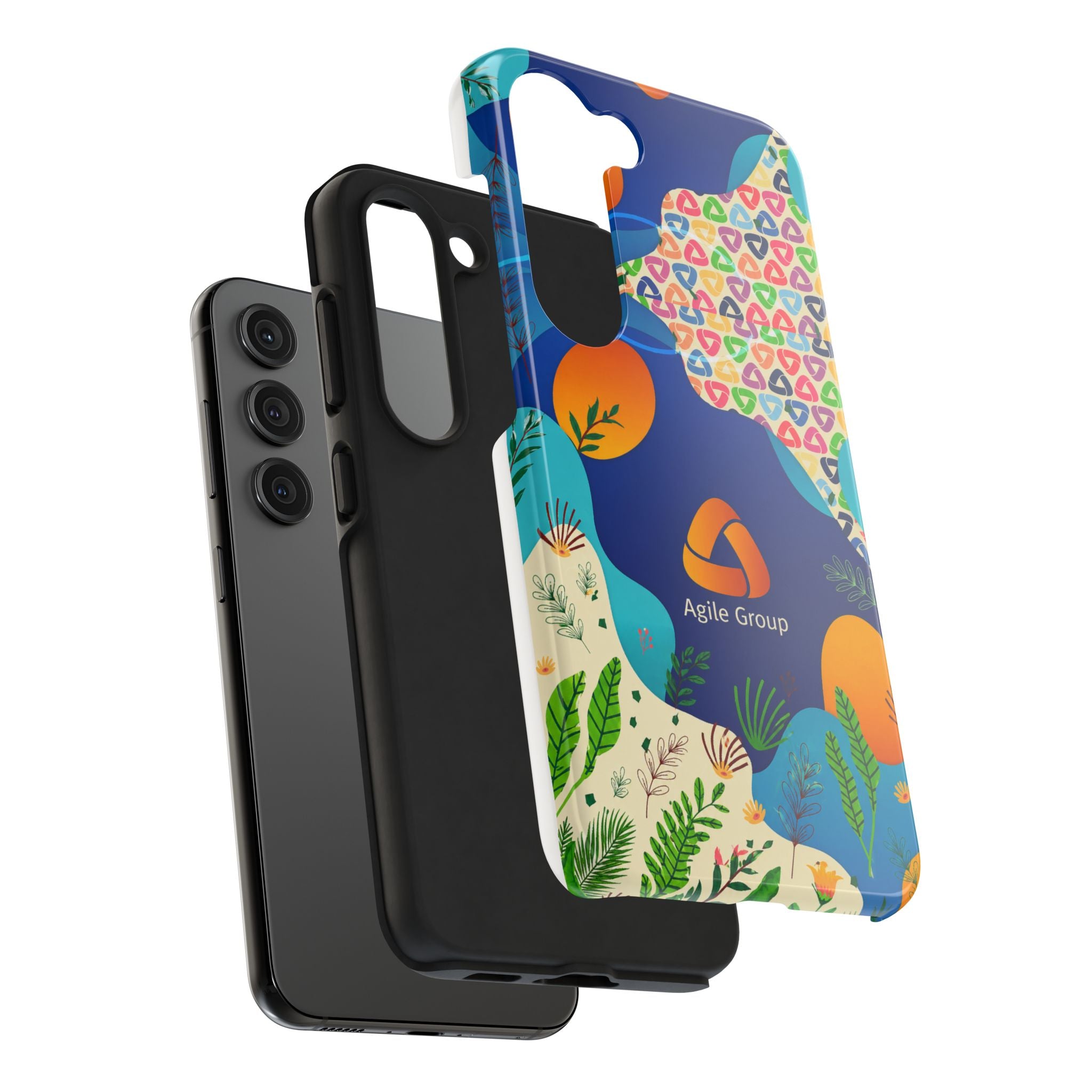 Agile Group Branded Tough Phone Case — Colorful Botanical Logo Design