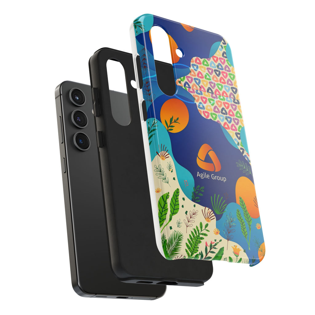 Agile Group Branded Tough Phone Case — Colorful Botanical Logo Design