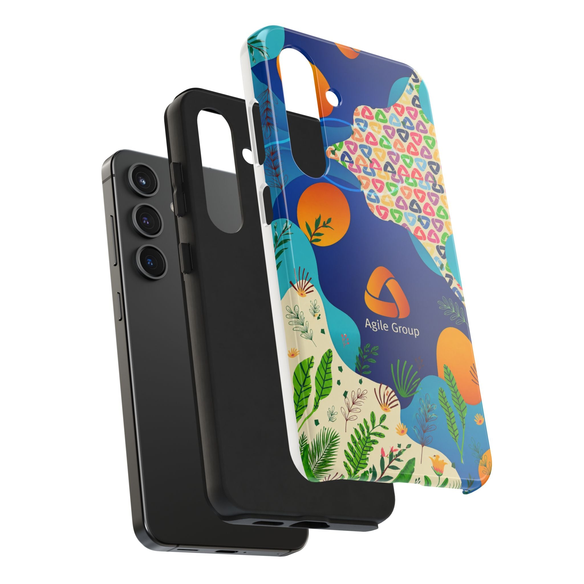 Agile Group Branded Tough Phone Case — Colorful Botanical Logo Design