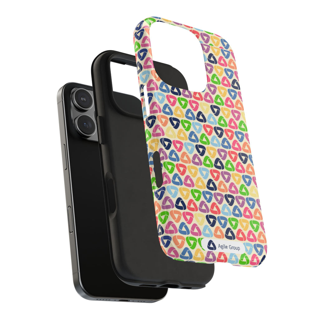 Colorful Geometric Pattern Tough Phone Case — Protective iPhone Cover