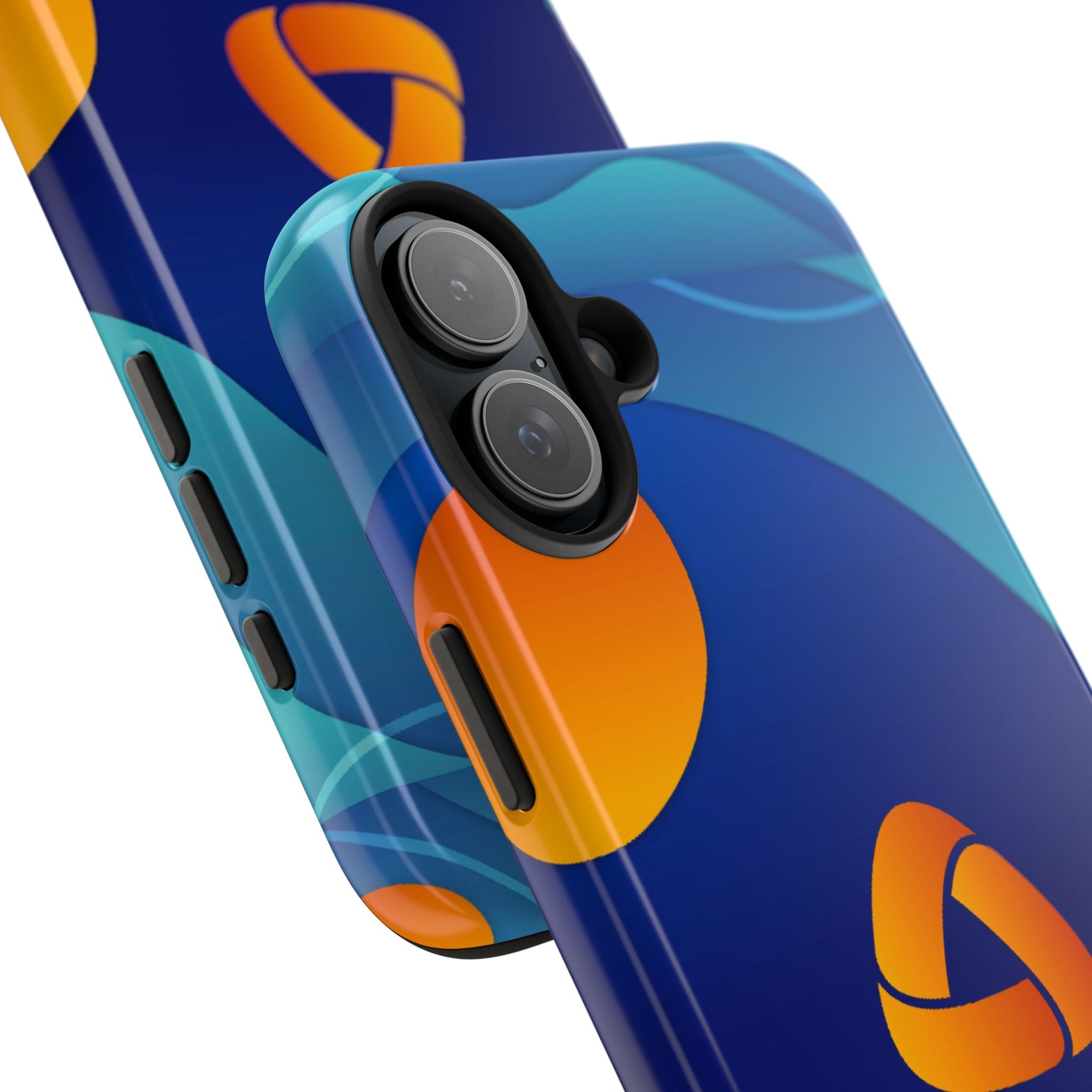 Abstract Blue Orange Wave phone case | Tough Phone Cases