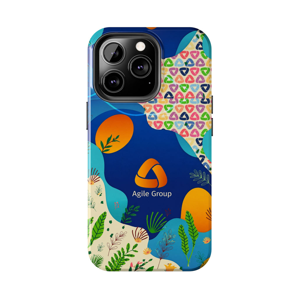 Agile Group Branded Tough Phone Case — Colorful Botanical Logo Design