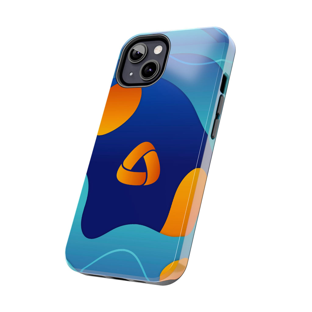 Abstract Blue Orange Wave phone case | Tough Phone Cases