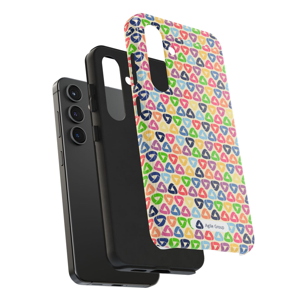 Colorful Geometric Pattern Tough Phone Case — Protective iPhone Cover