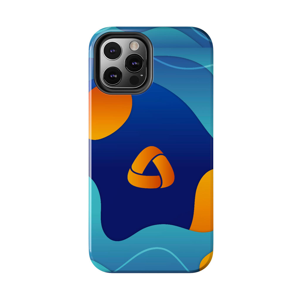 Abstract Blue Orange Wave phone case | Tough Phone Cases