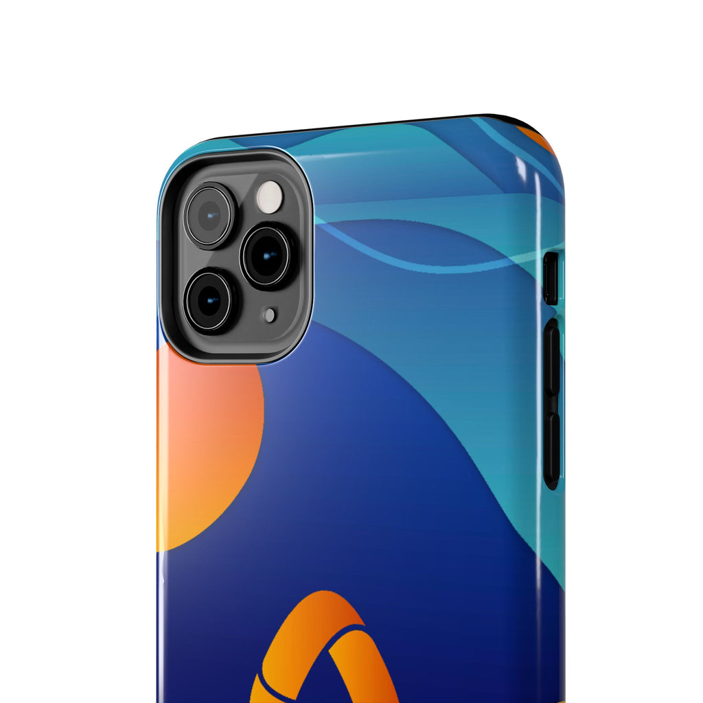 Abstract Blue Orange Wave phone case | Tough Phone Cases