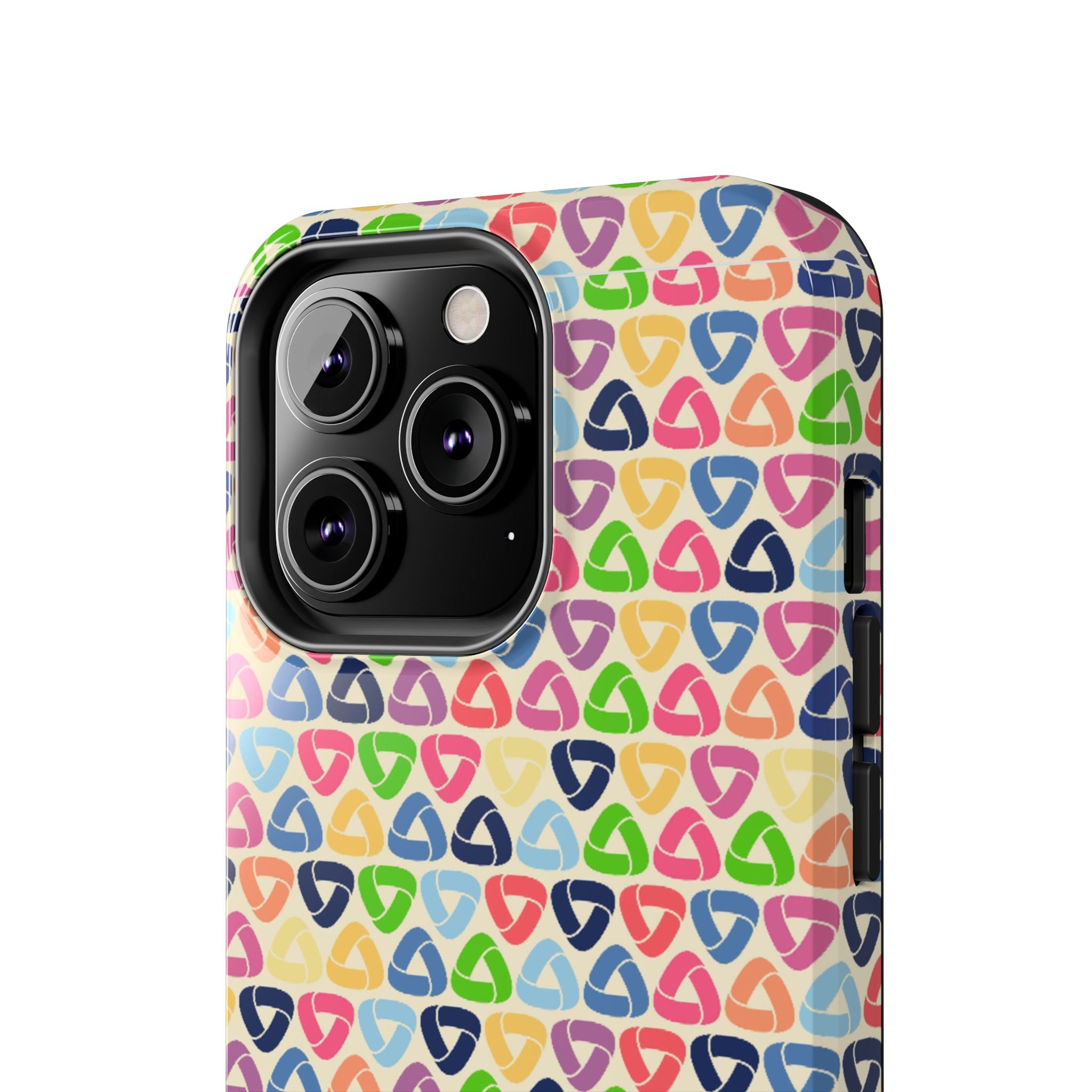 Colorful Geometric Pattern Tough Phone Case — Protective iPhone Cover