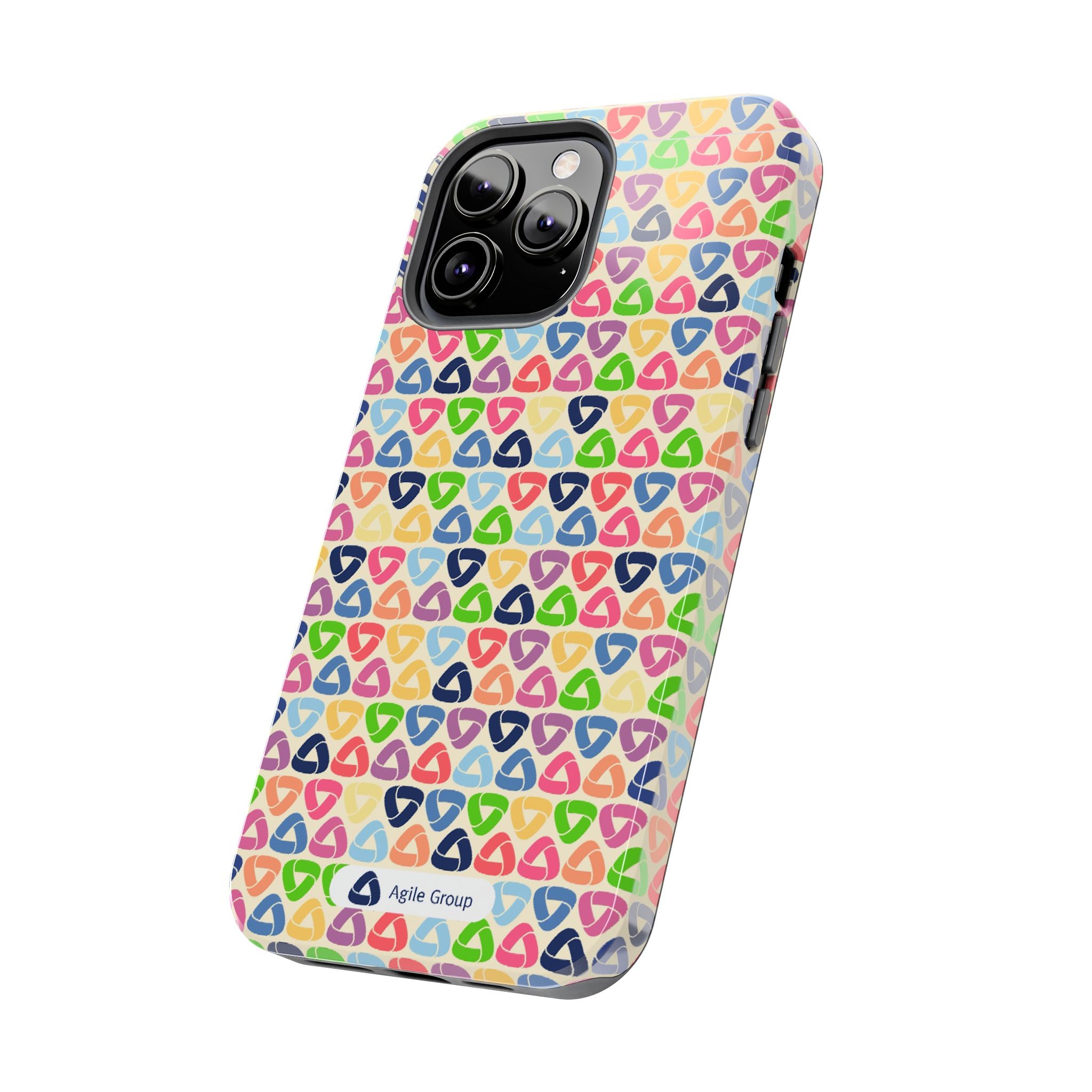 Colorful Geometric Pattern Tough Phone Case — Protective iPhone Cover