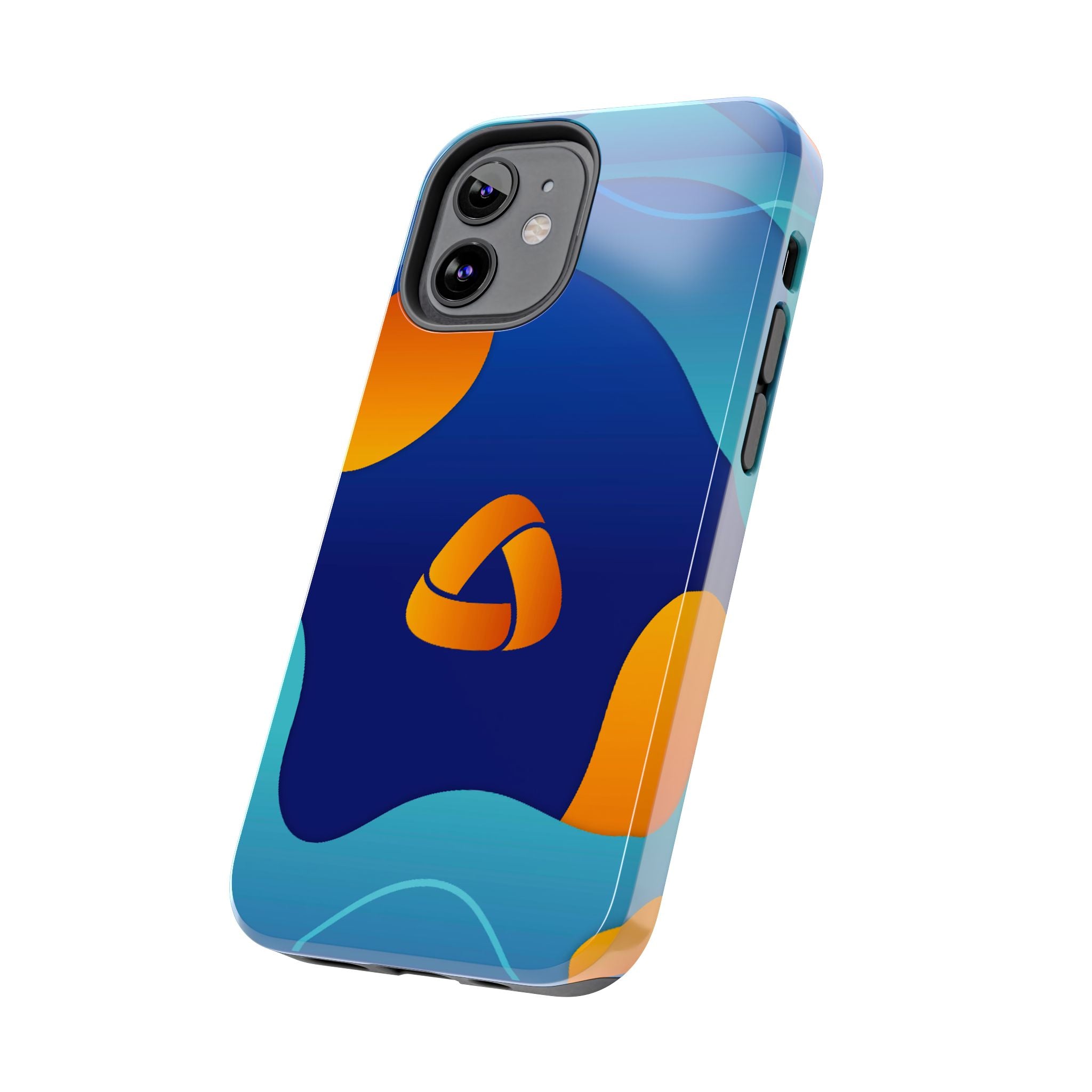 Abstract Blue Orange Wave phone case | Tough Phone Cases