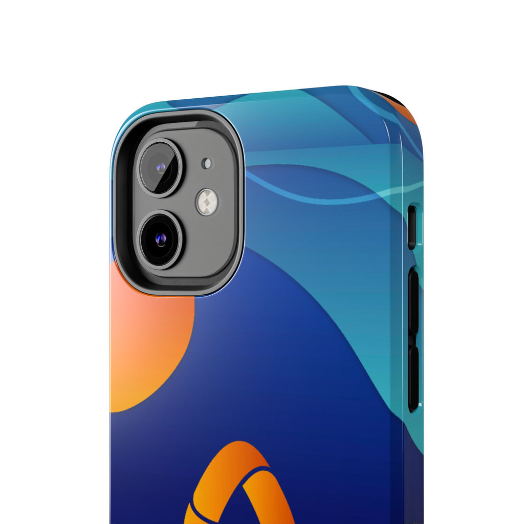 Abstract Blue Orange Wave phone case | Tough Phone Cases