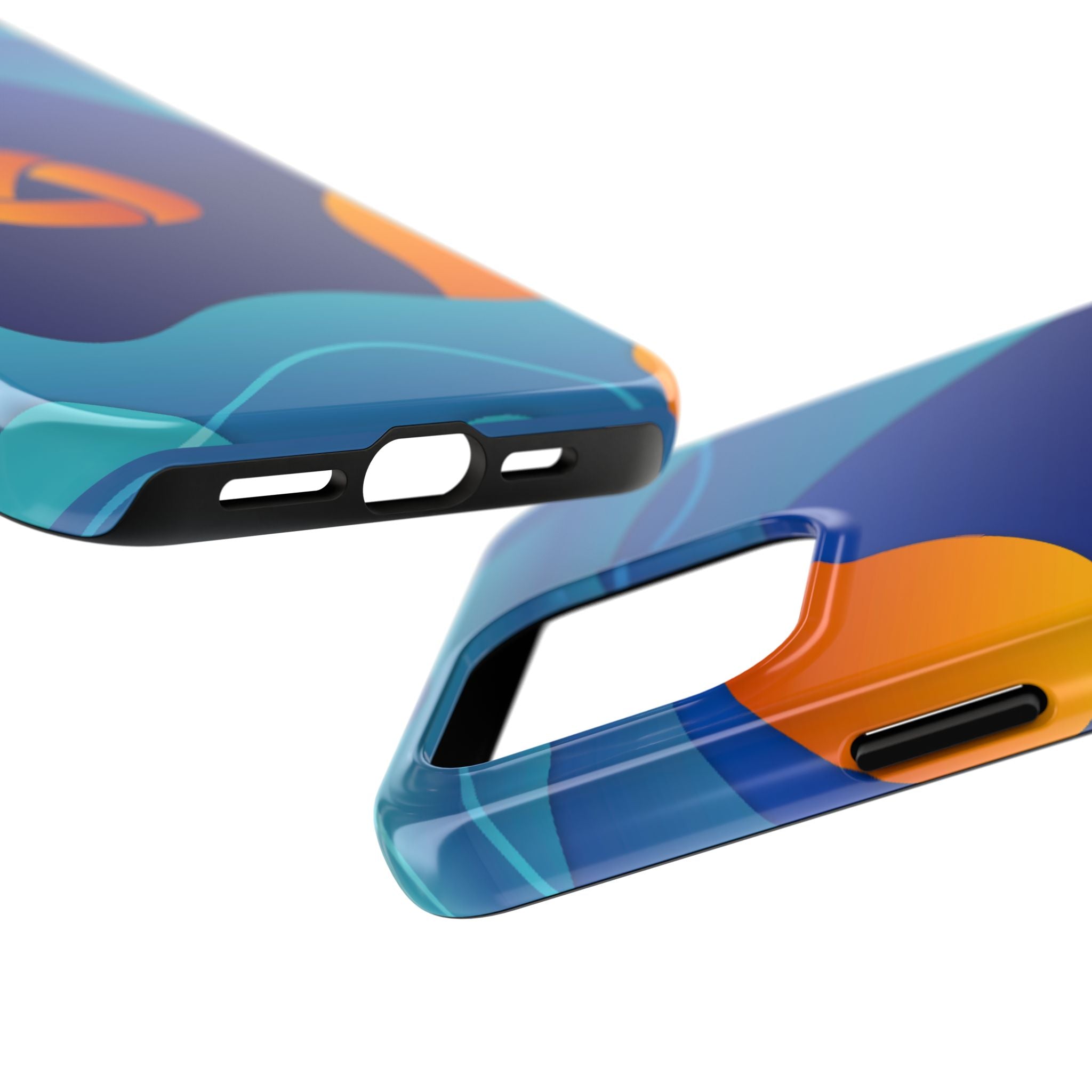Abstract Blue Orange Wave phone case | Tough Phone Cases