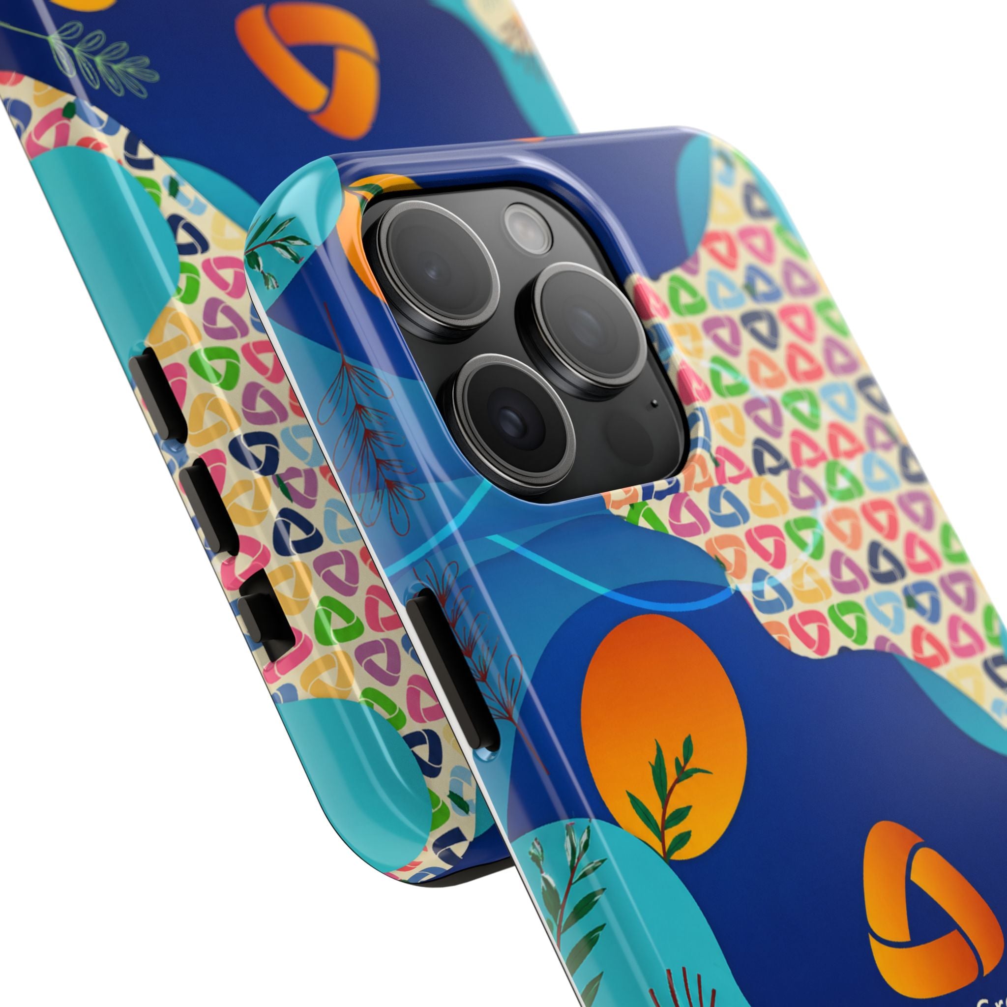 Agile Group Branded Tough Phone Case — Colorful Botanical Logo Design