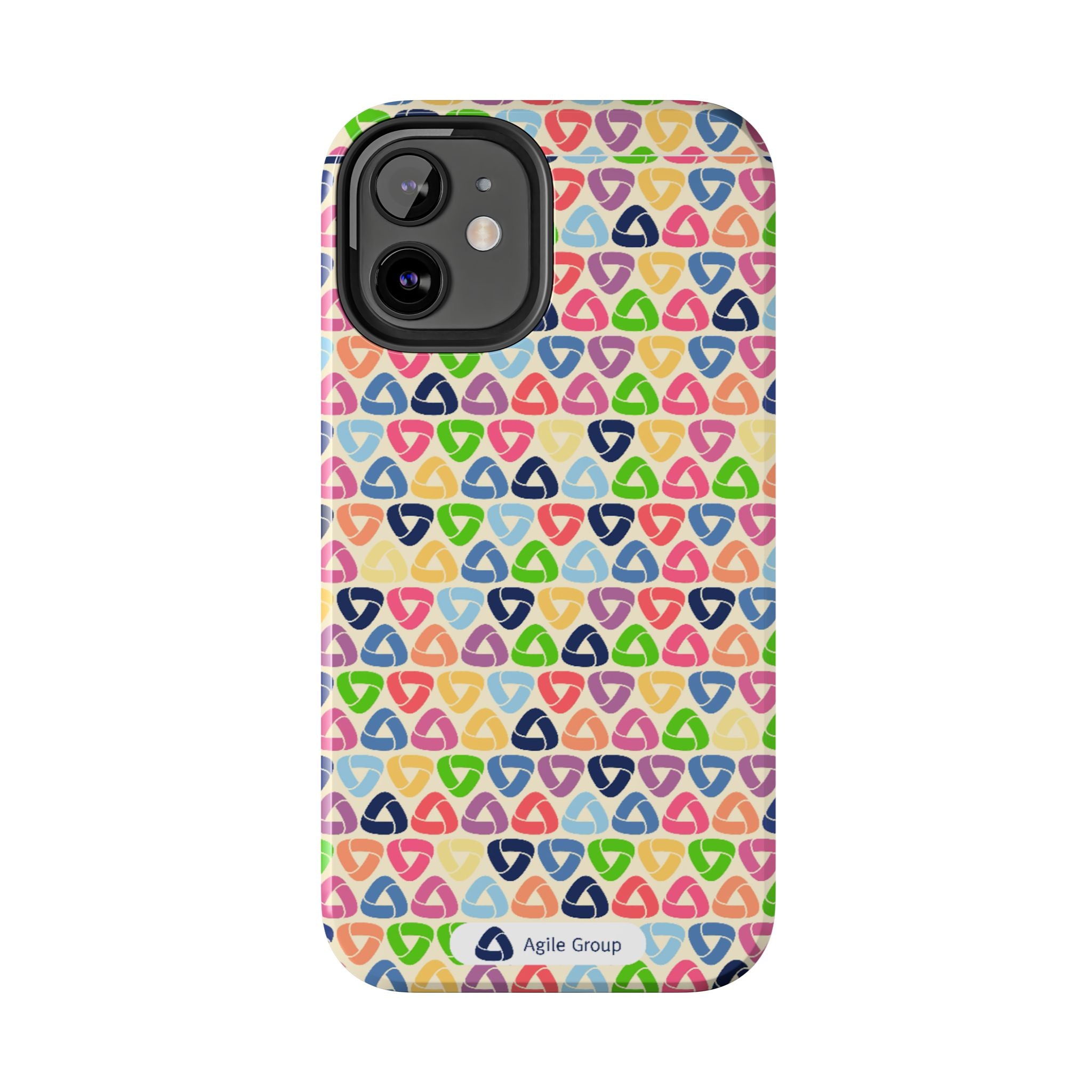 Colorful Geometric Pattern Tough Phone Case — Protective iPhone Cover
