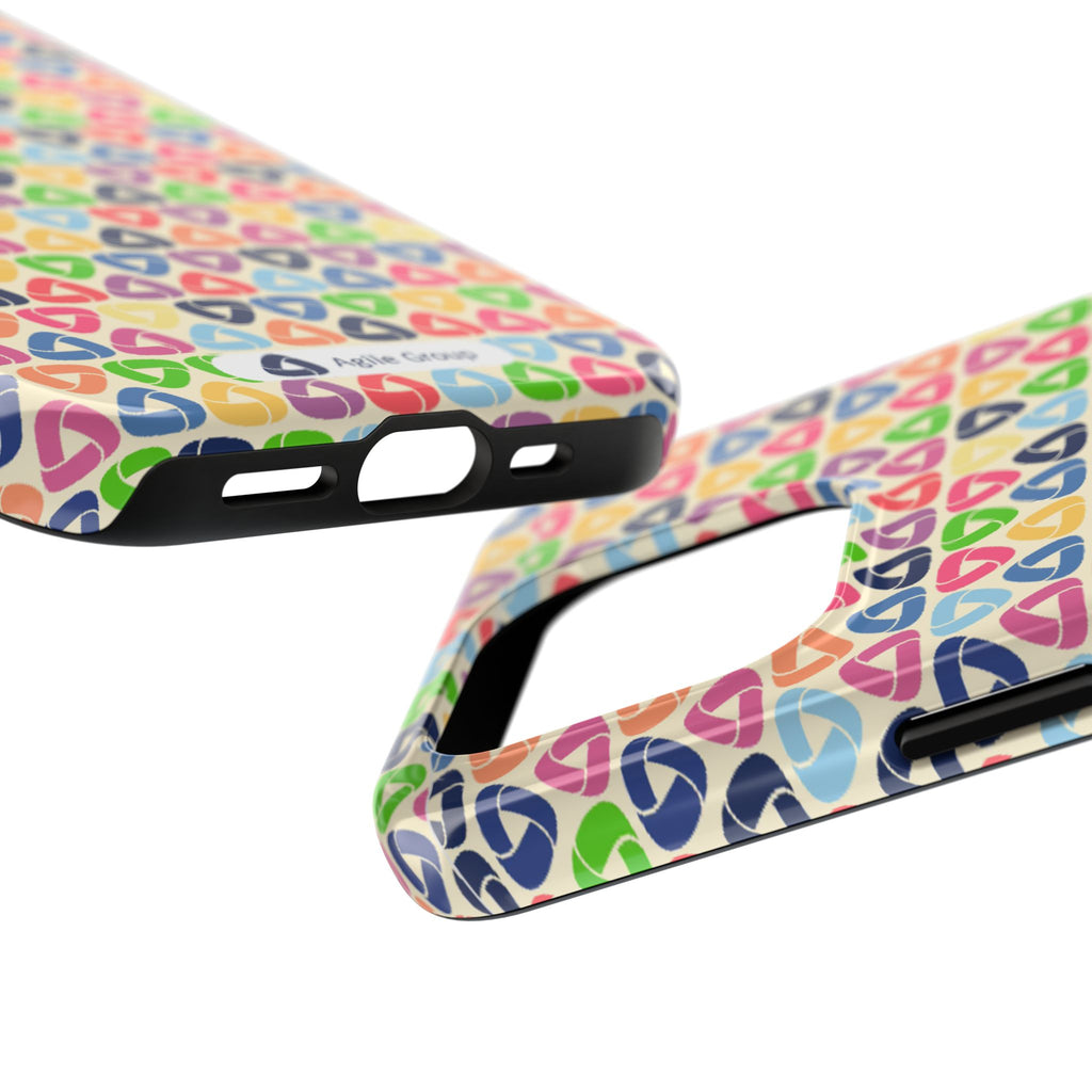 Colorful Geometric Pattern Tough Phone Case — Protective iPhone Cover