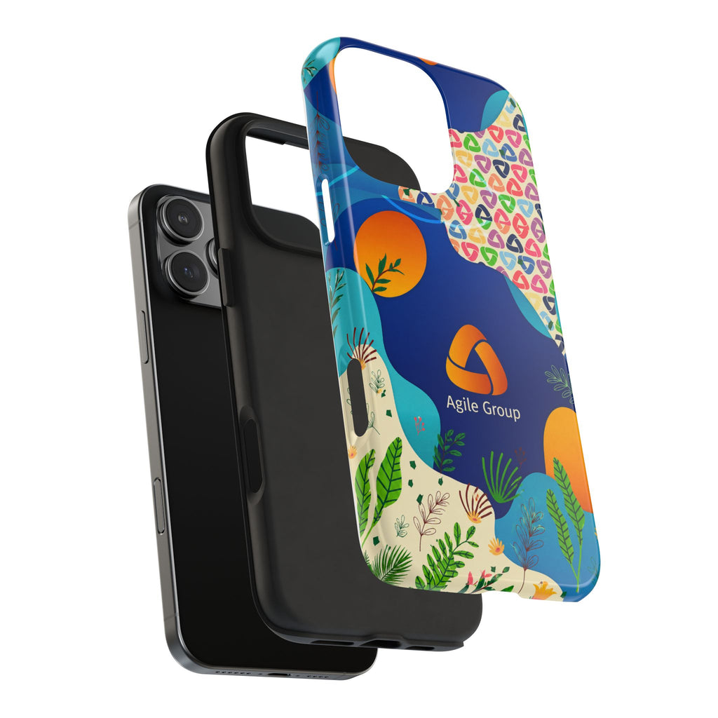 Agile Group Branded Tough Phone Case — Colorful Botanical Logo Design