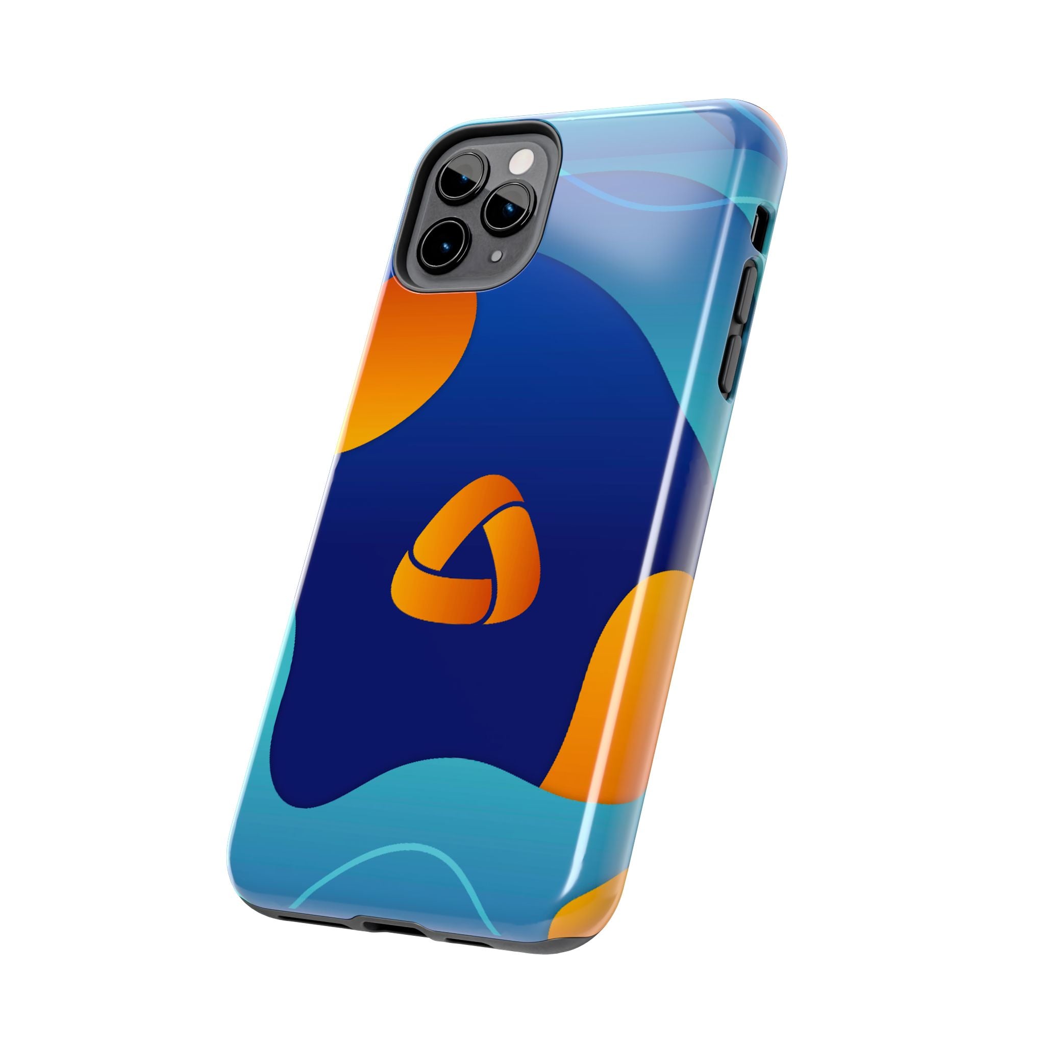 Abstract Blue Orange Wave phone case | Tough Phone Cases