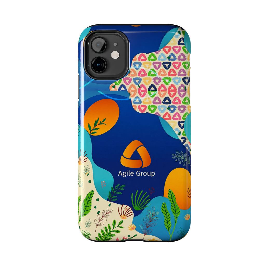 Agile Group Branded Tough Phone Case — Colorful Botanical Logo Design