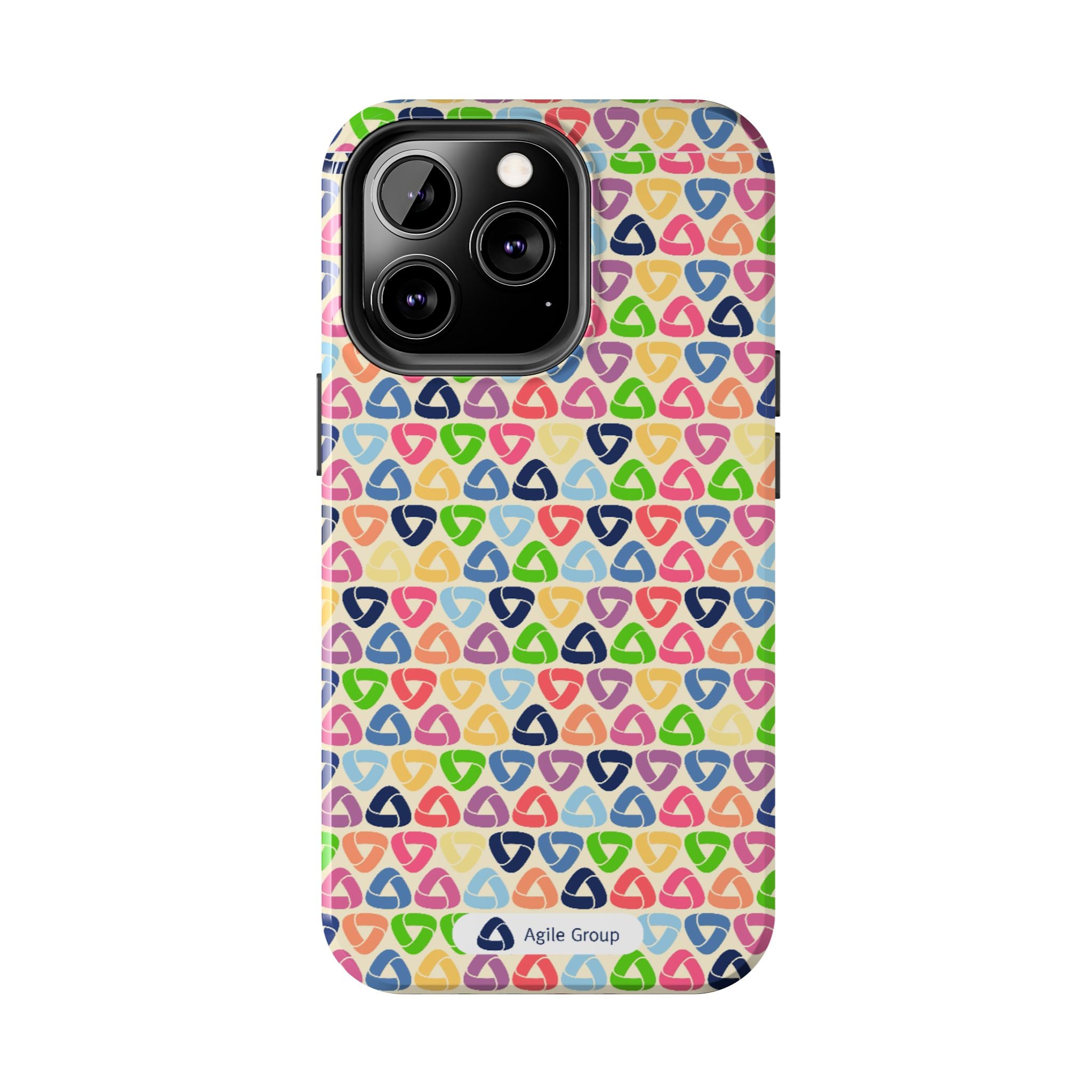 Colorful Geometric Pattern Tough Phone Case — Protective iPhone Cover