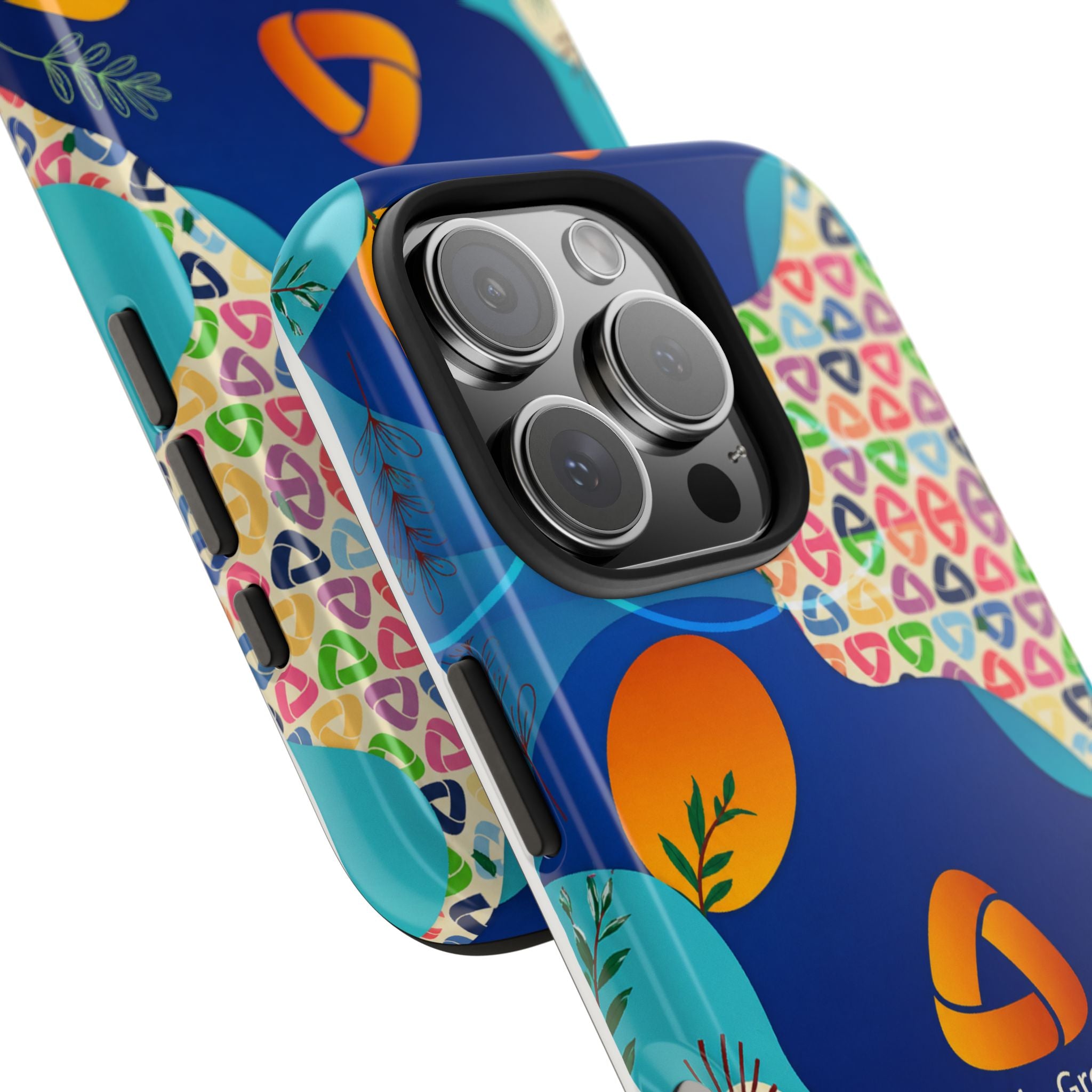 Agile Group Branded Tough Phone Case — Colorful Botanical Logo Design