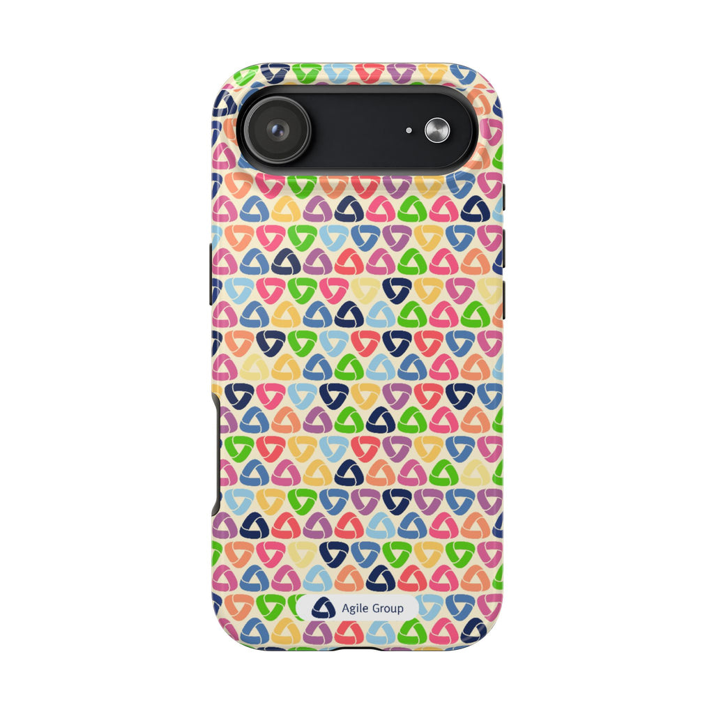 Colorful Geometric Pattern Tough Phone Case — Protective iPhone Cover