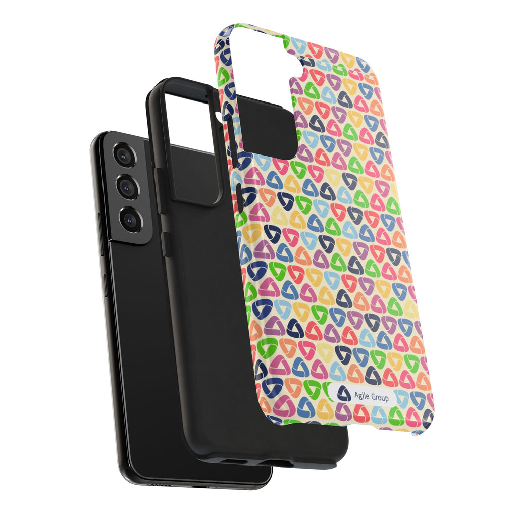 Colorful Geometric Pattern Tough Phone Case — Protective iPhone Cover