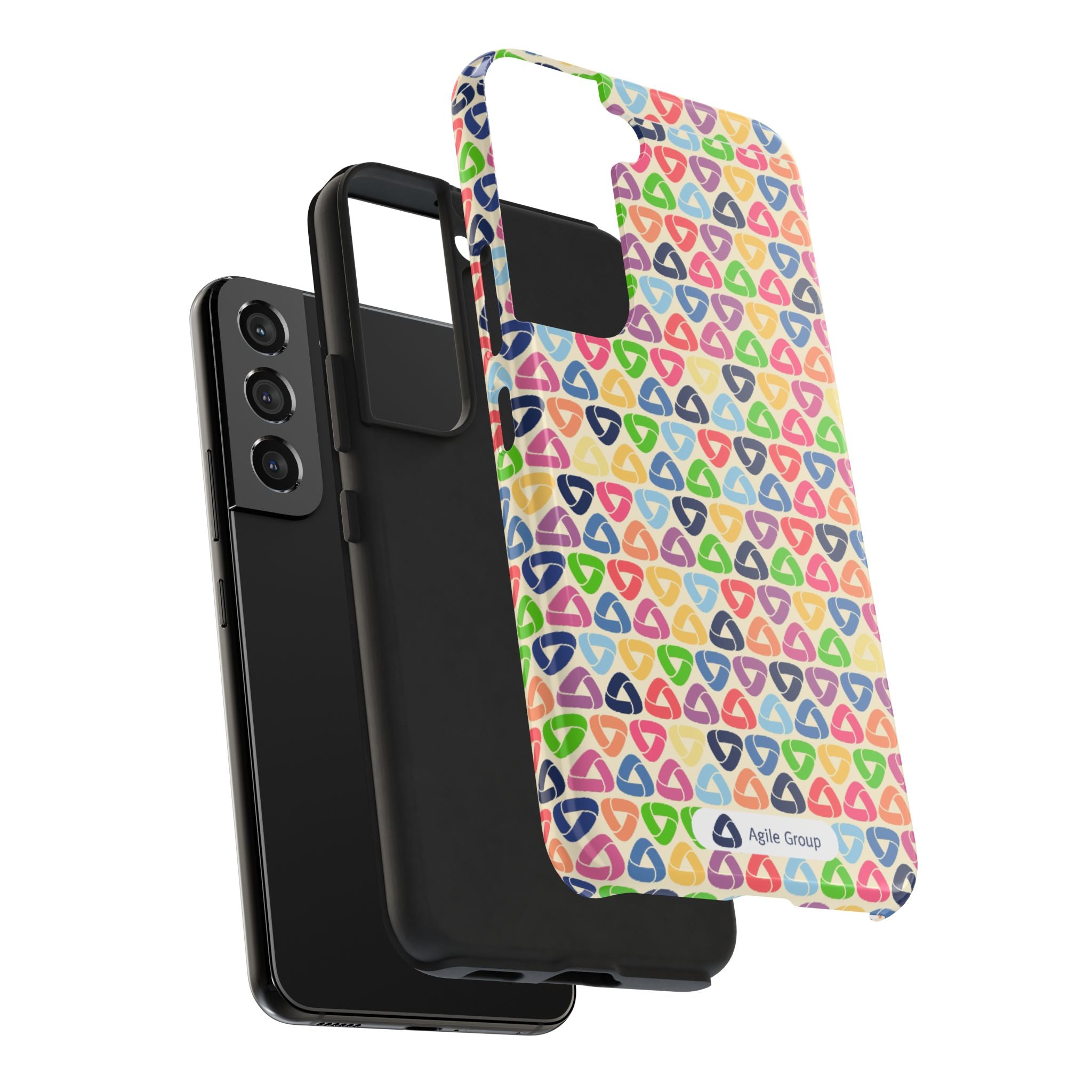 Colorful Geometric Pattern Tough Phone Case — Protective iPhone Cover