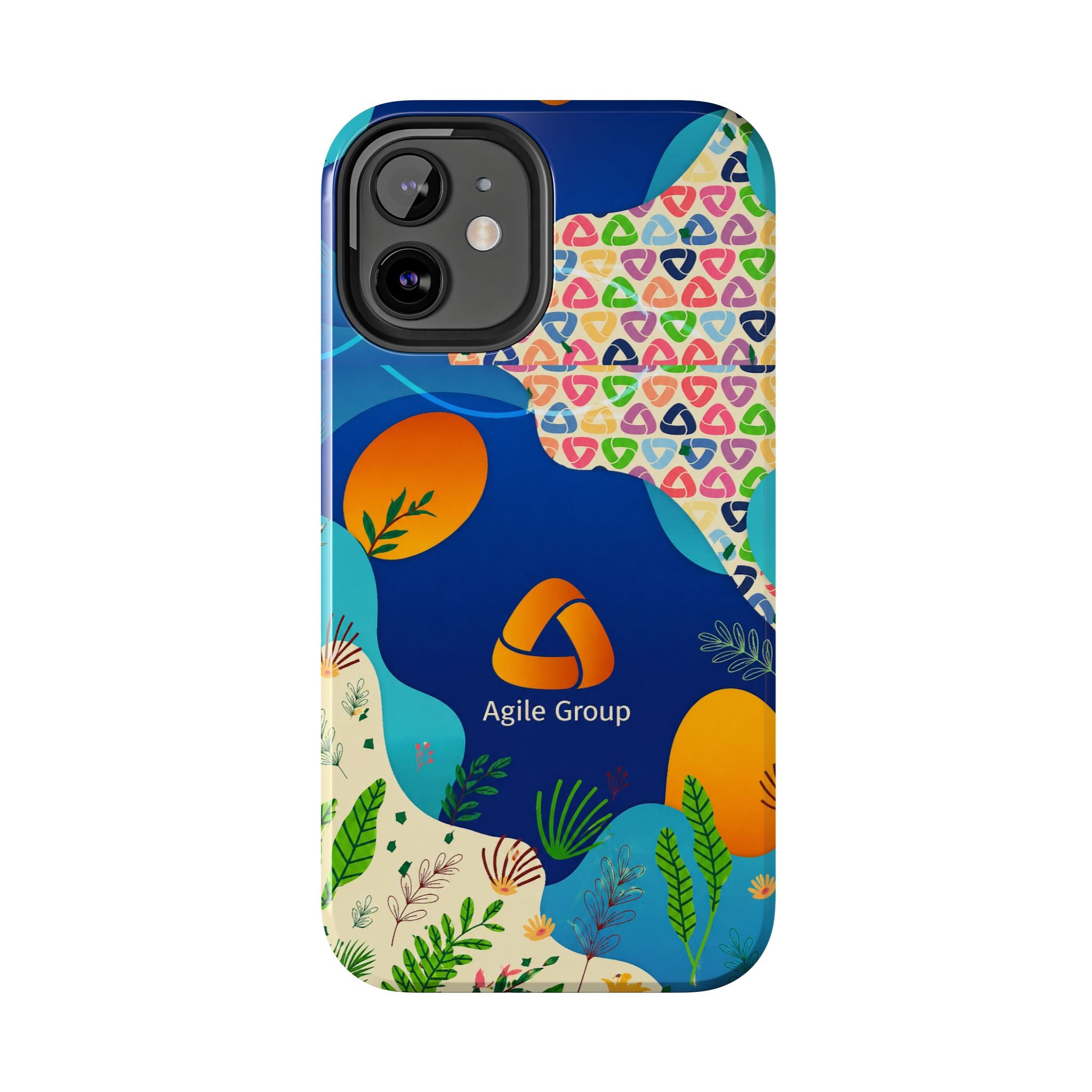 Agile Group Branded Tough Phone Case — Colorful Botanical Logo Design