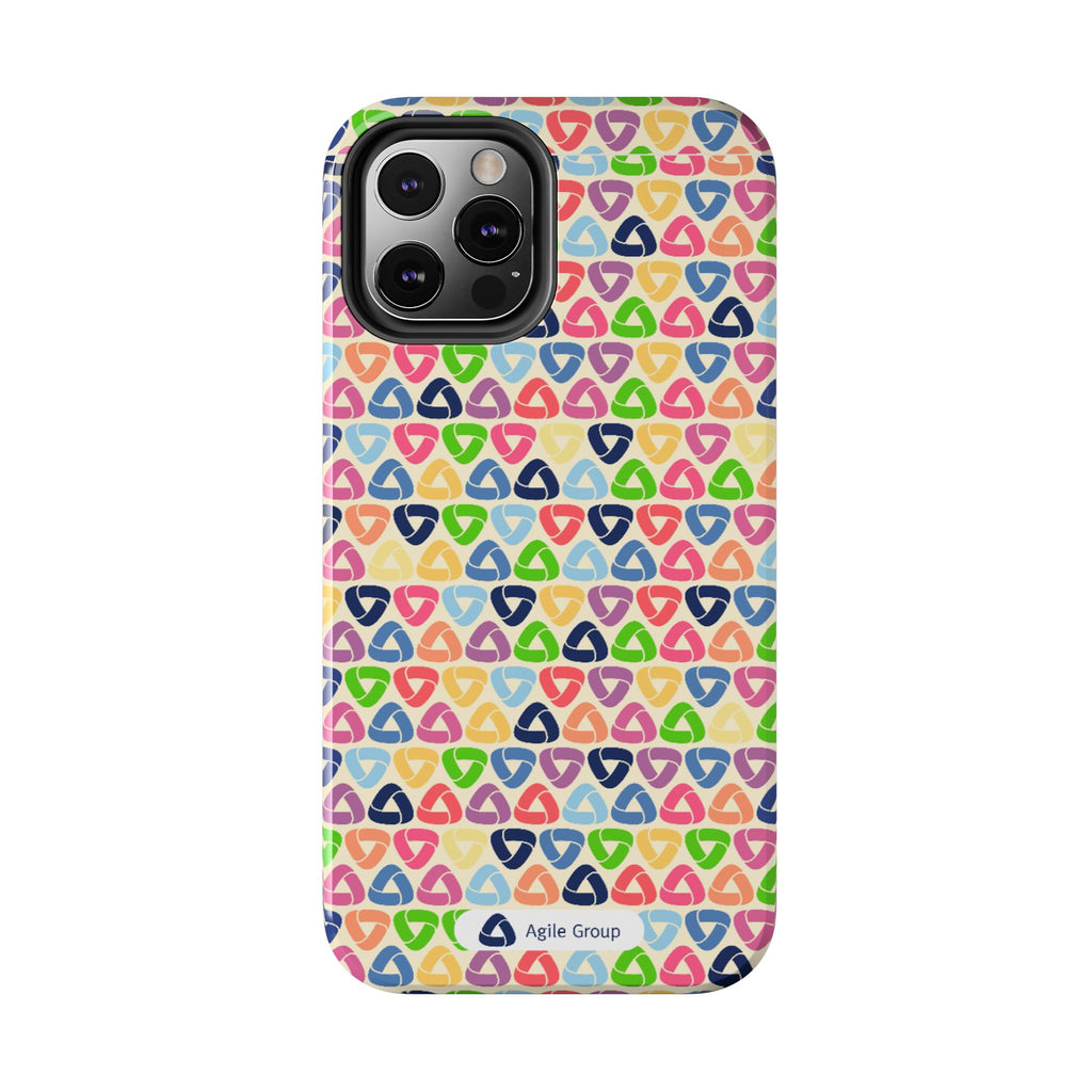 Colorful Geometric Pattern Tough Phone Case — Protective iPhone Cover