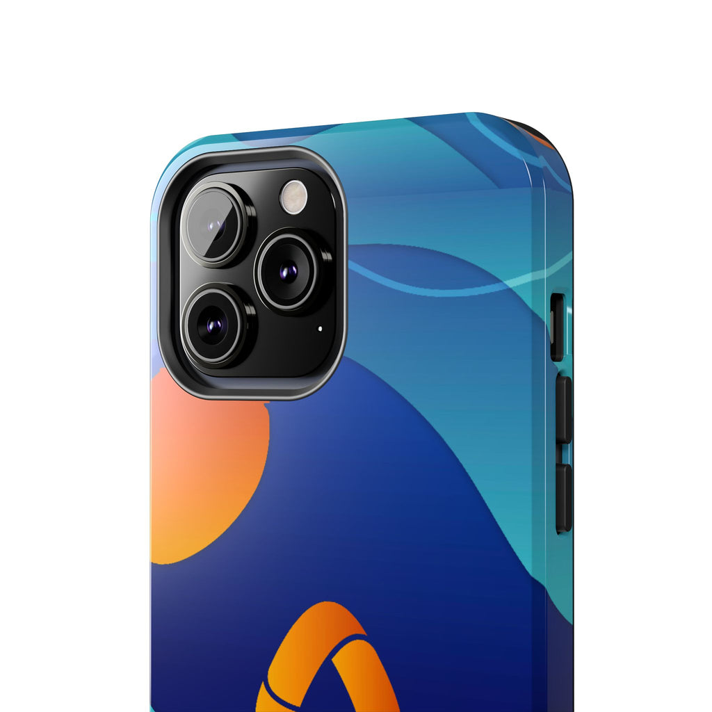 Abstract Blue Orange Wave phone case | Tough Phone Cases