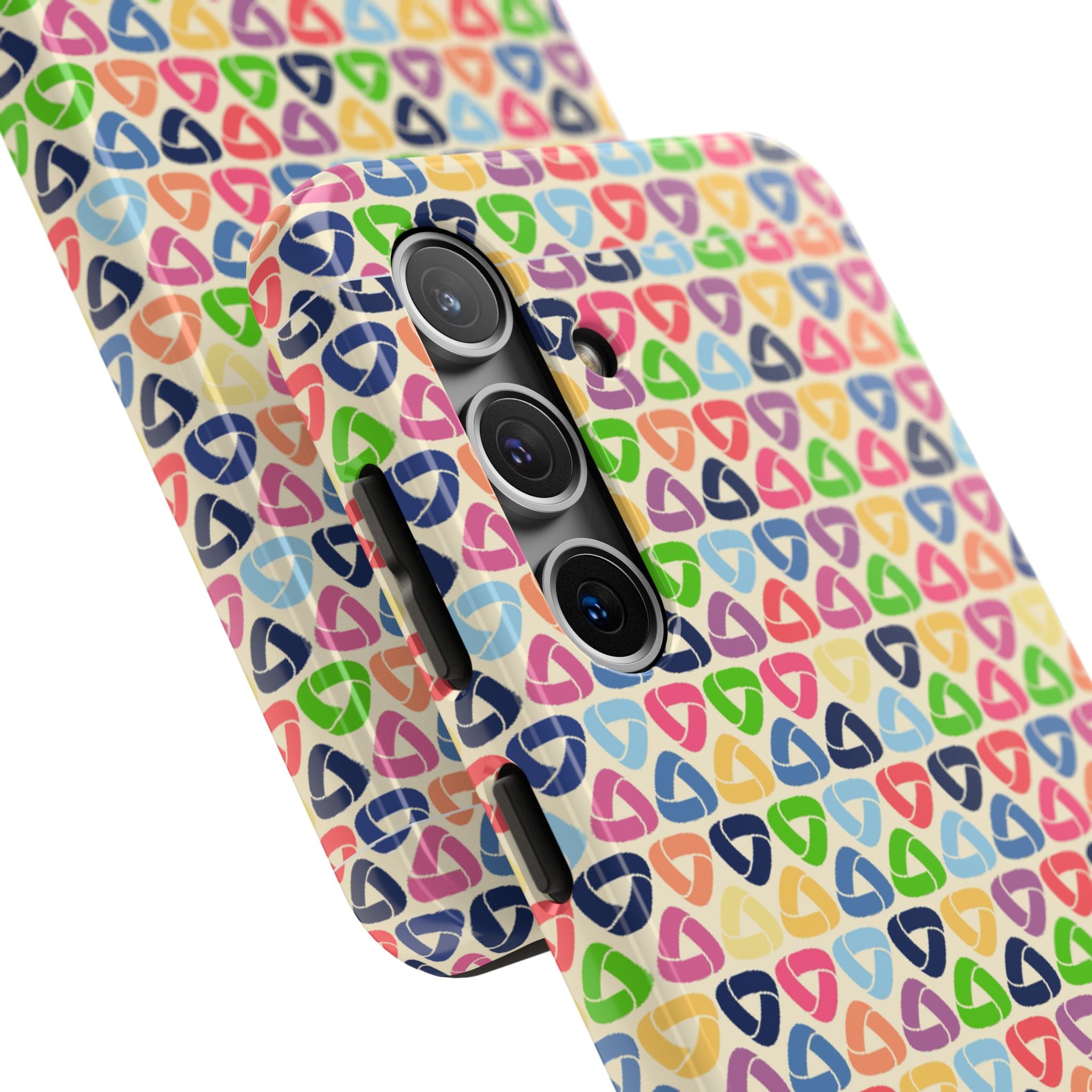 Colorful Geometric Pattern Tough Phone Case — Protective iPhone Cover