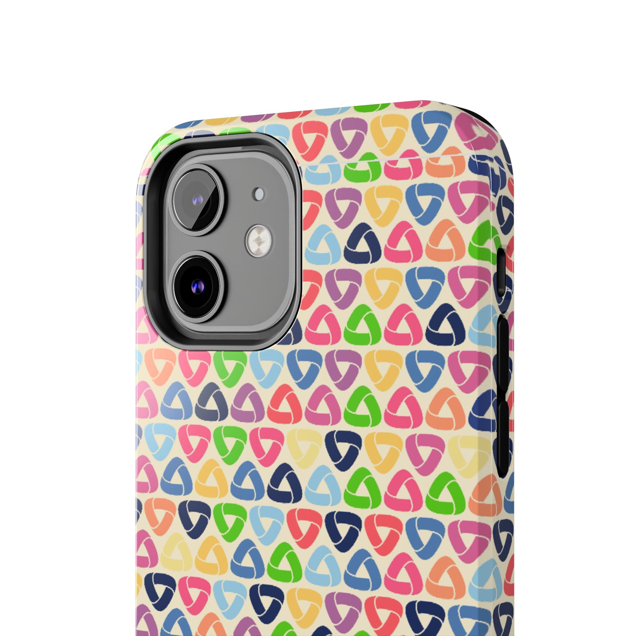 Colorful Geometric Pattern Tough Phone Case — Protective iPhone Cover