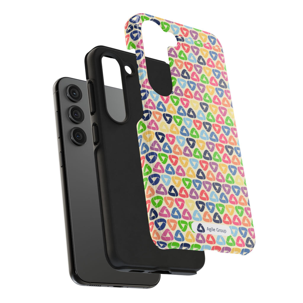 Colorful Geometric Pattern Tough Phone Case — Protective iPhone Cover