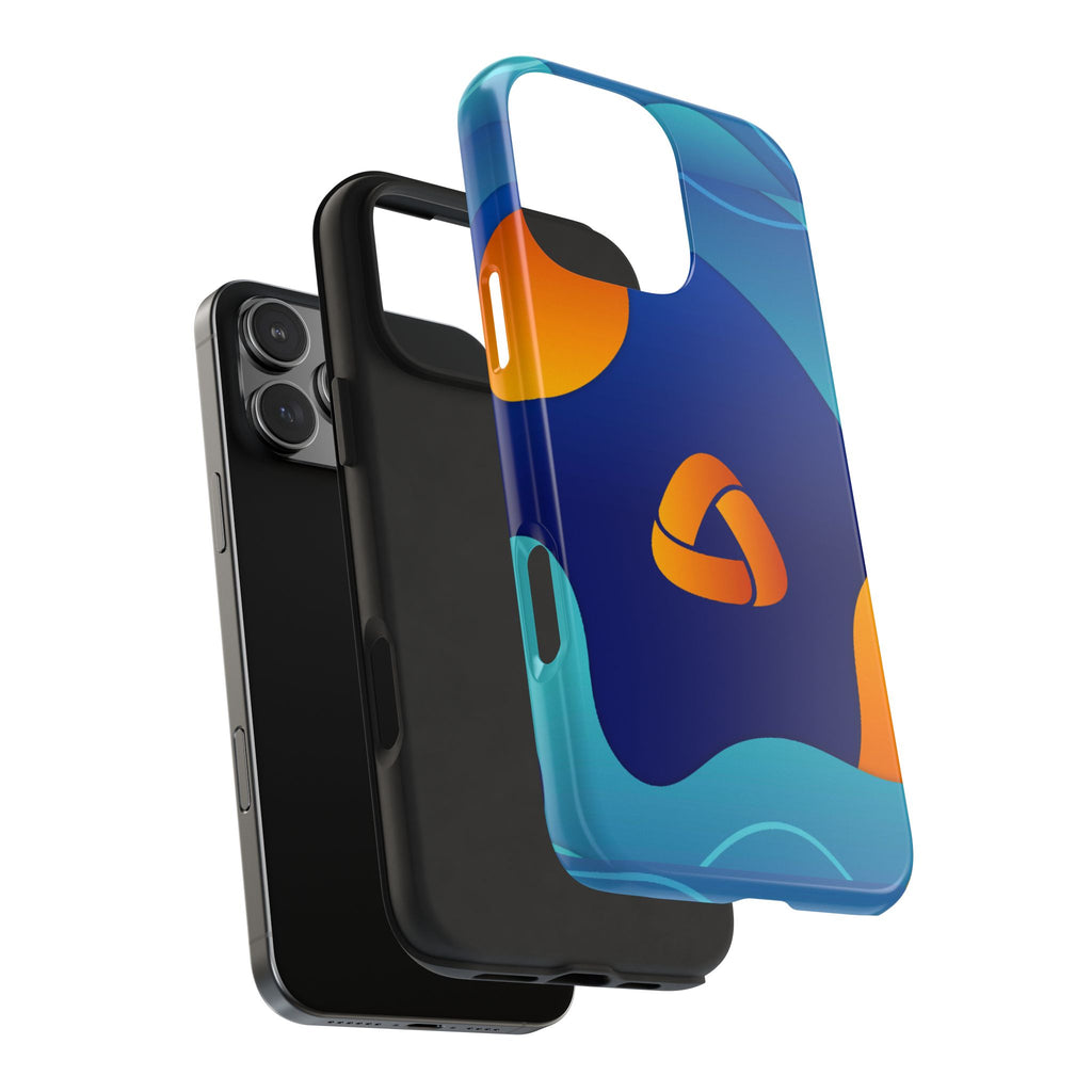 Abstract Blue Orange Wave phone case | Tough Phone Cases