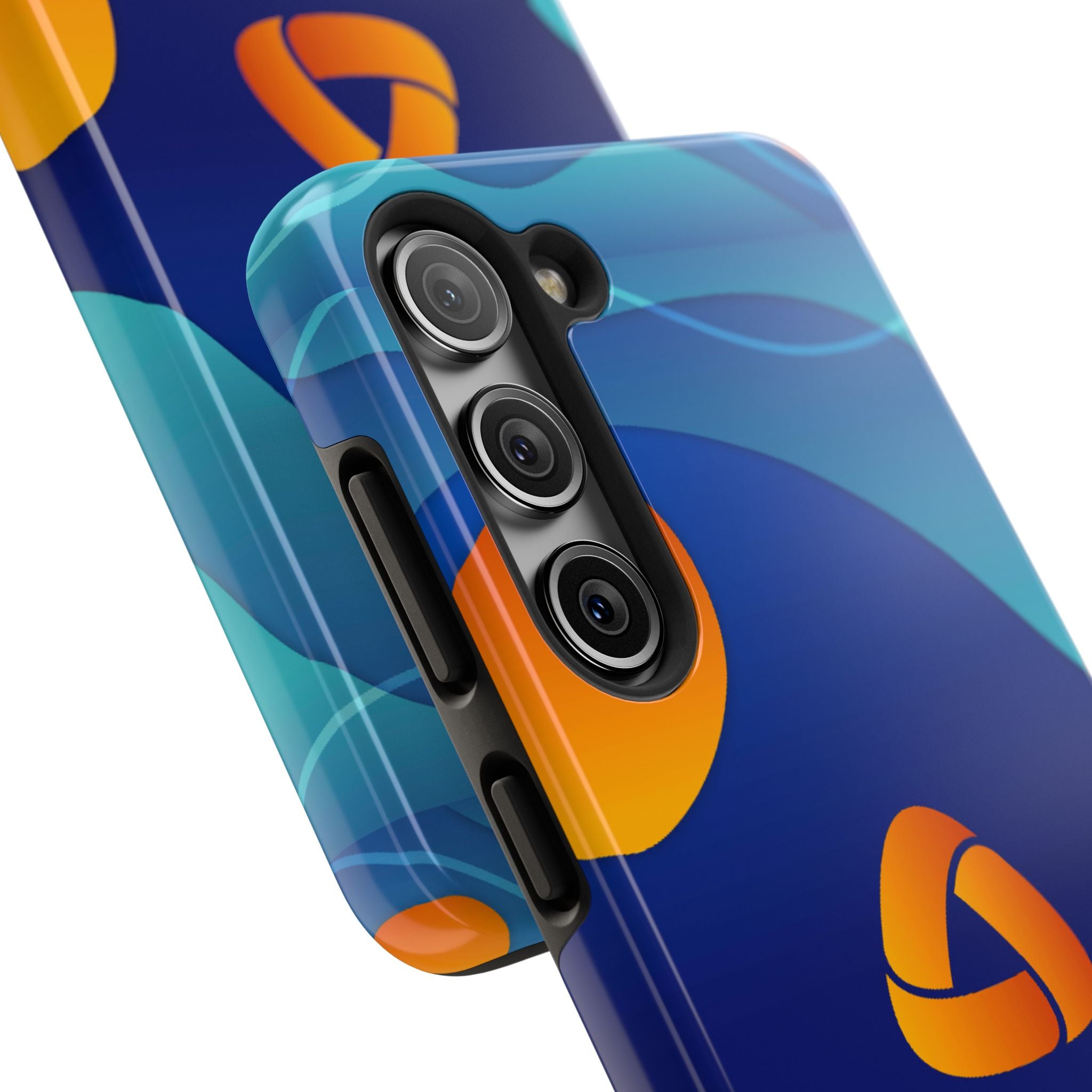 Abstract Blue Orange Wave phone case | Tough Phone Cases