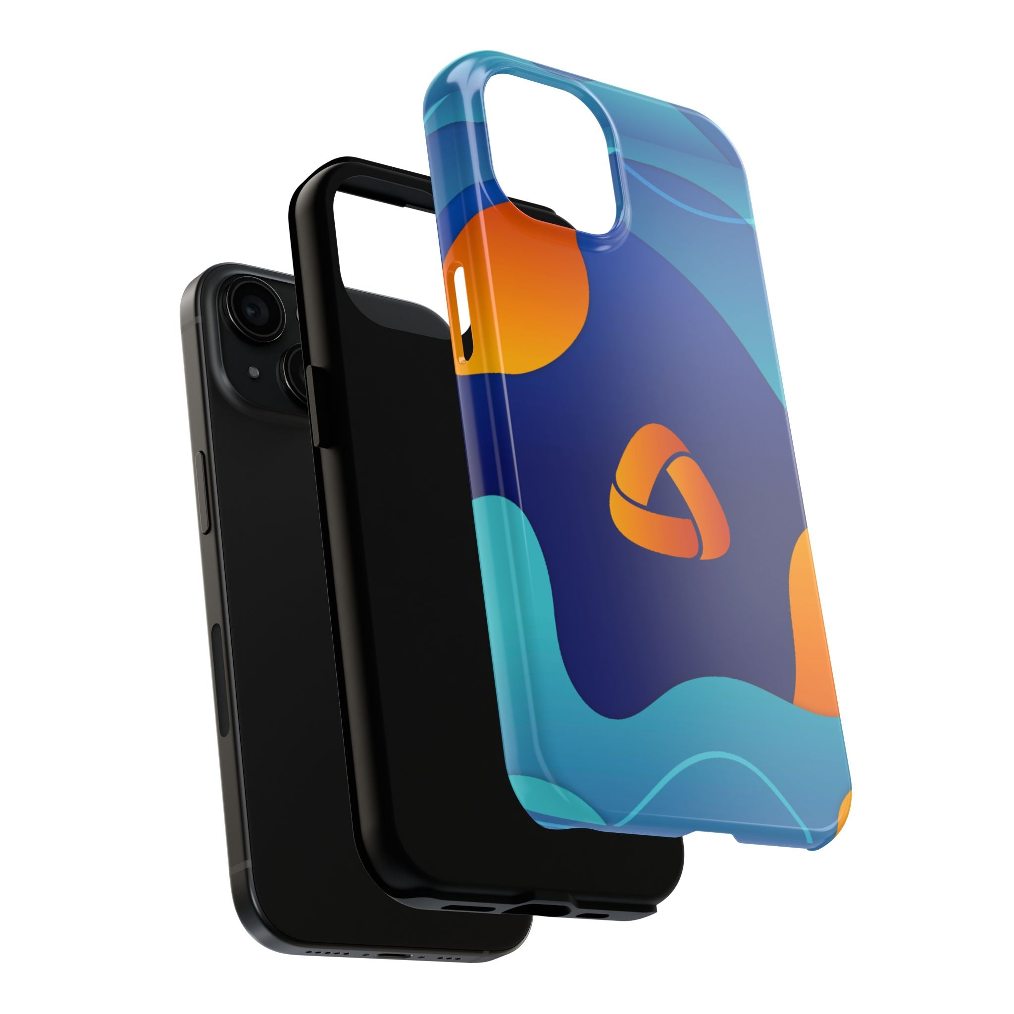 Abstract Blue Orange Wave phone case | Tough Phone Cases