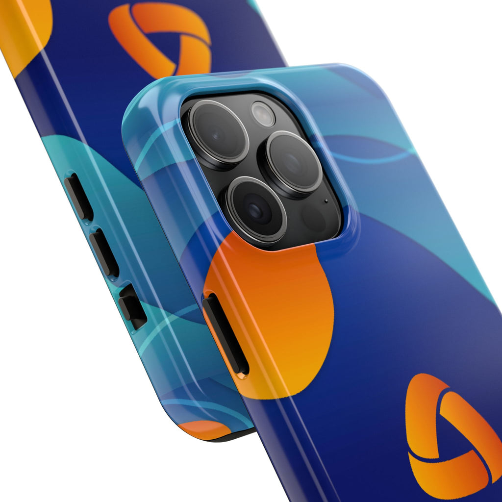 Abstract Blue Orange Wave phone case | Tough Phone Cases