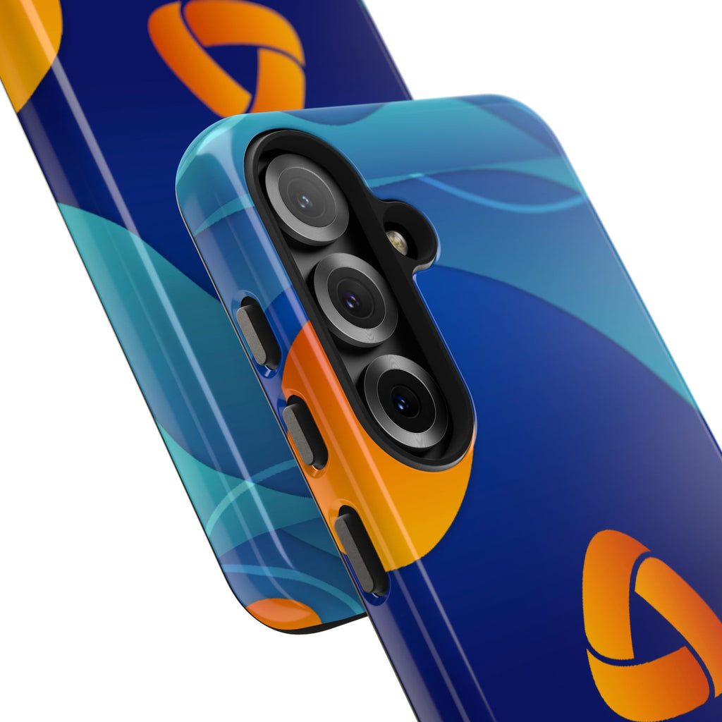 Abstract Blue Orange Wave phone case | Tough Phone Cases