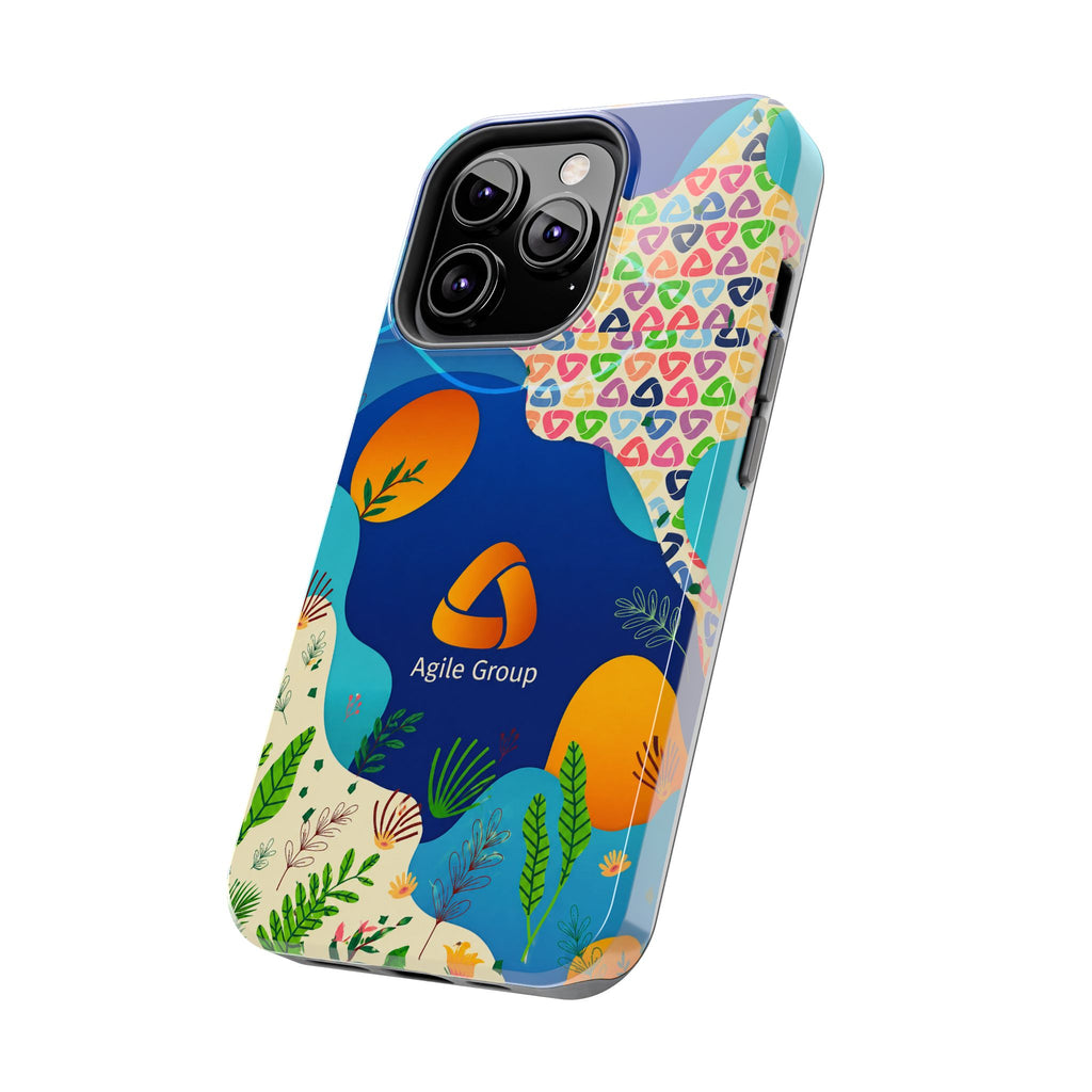 Agile Group Branded Tough Phone Case — Colorful Botanical Logo Design