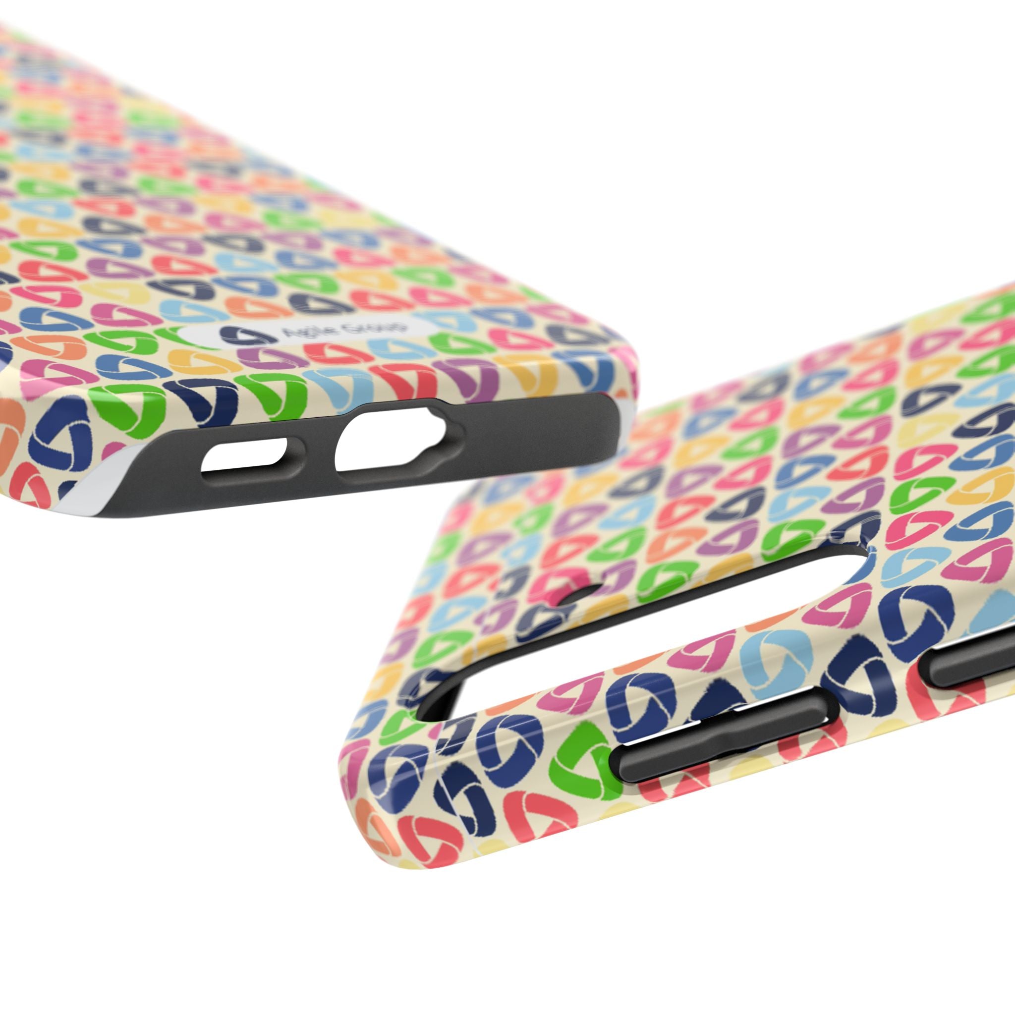 Colorful Geometric Pattern Tough Phone Case — Protective iPhone Cover