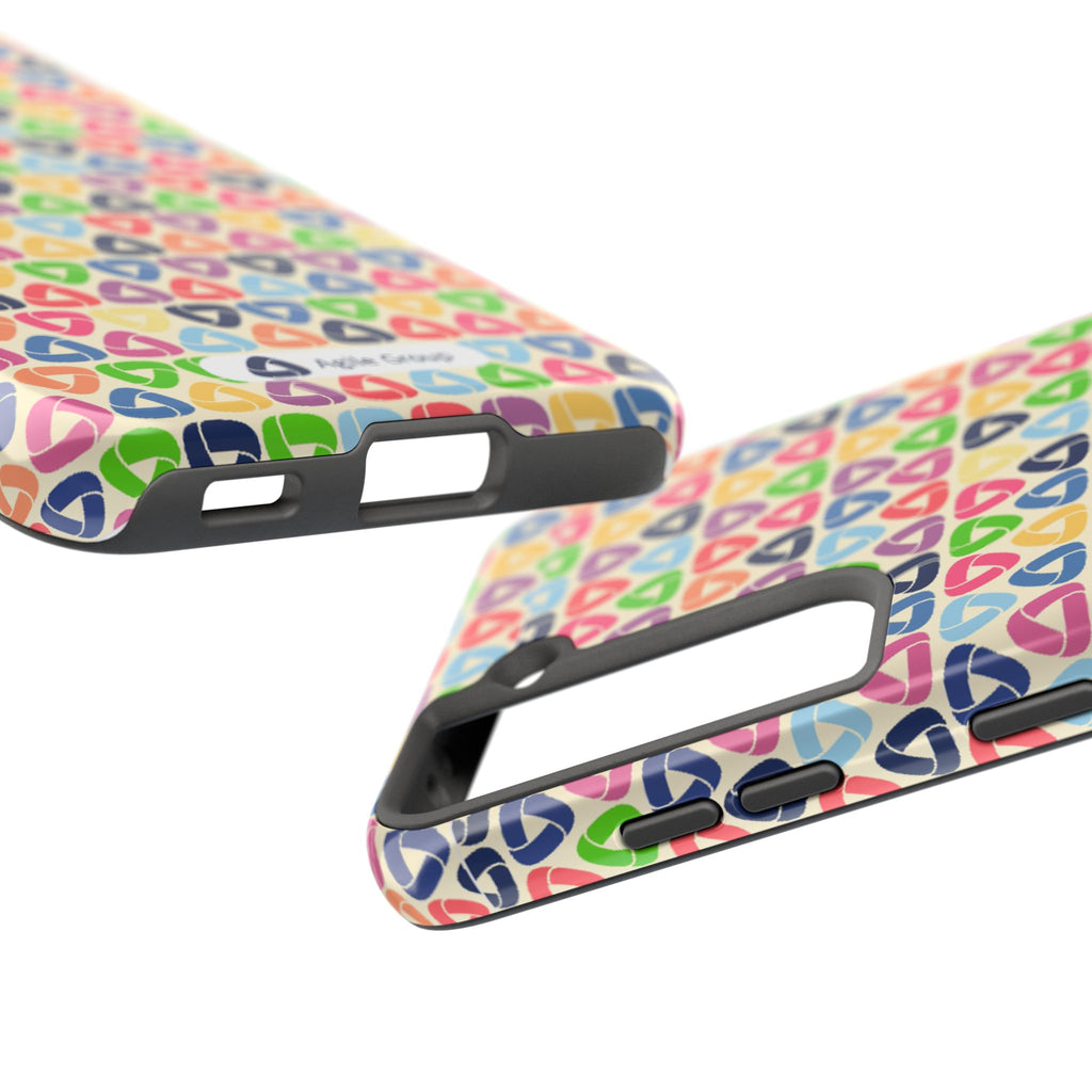 Colorful Geometric Pattern Tough Phone Case — Protective iPhone Cover