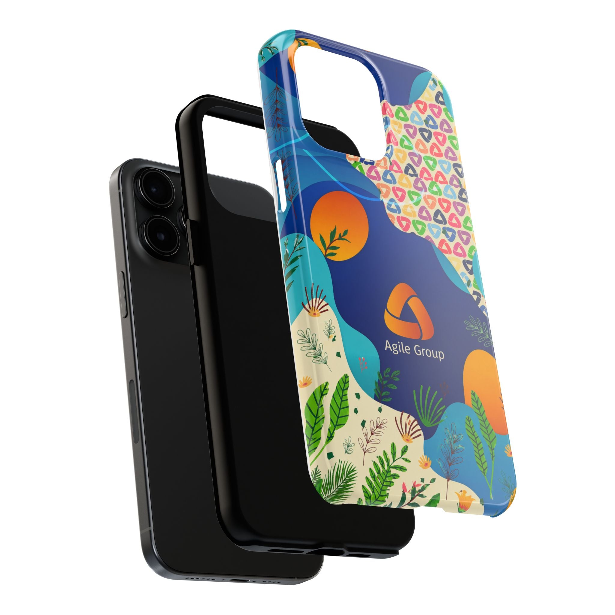 Agile Group Branded Tough Phone Case — Colorful Botanical Logo Design