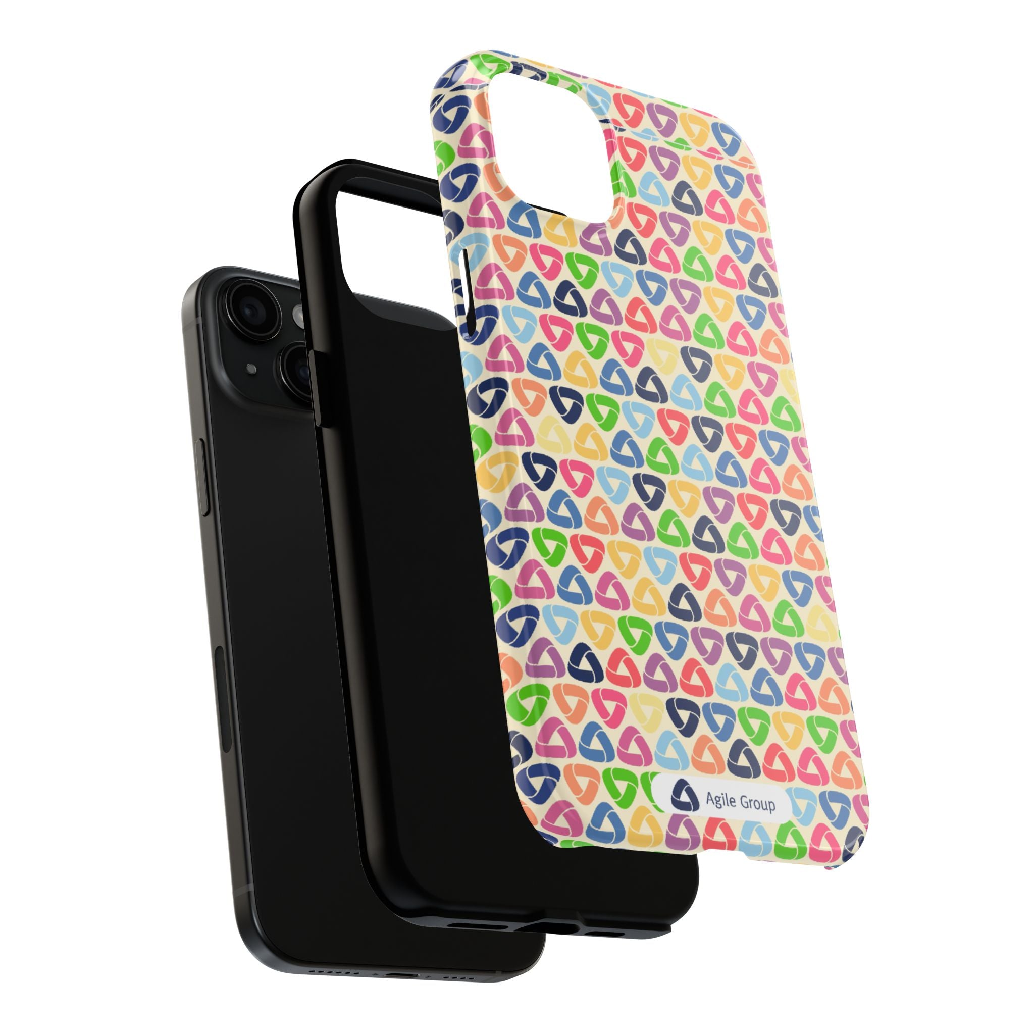 Colorful Geometric Pattern Tough Phone Case — Protective iPhone Cover