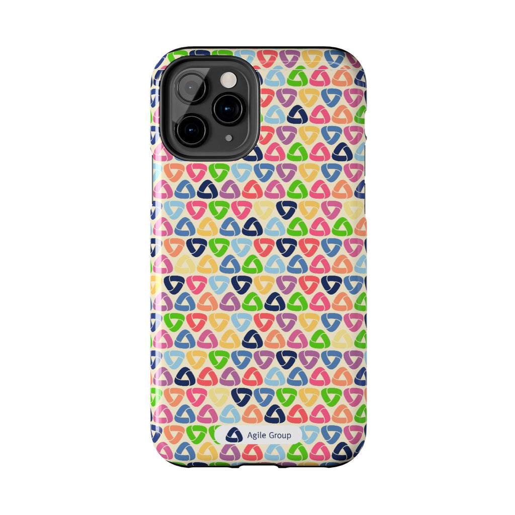 Colorful Geometric Pattern Tough Phone Case — Protective iPhone Cover