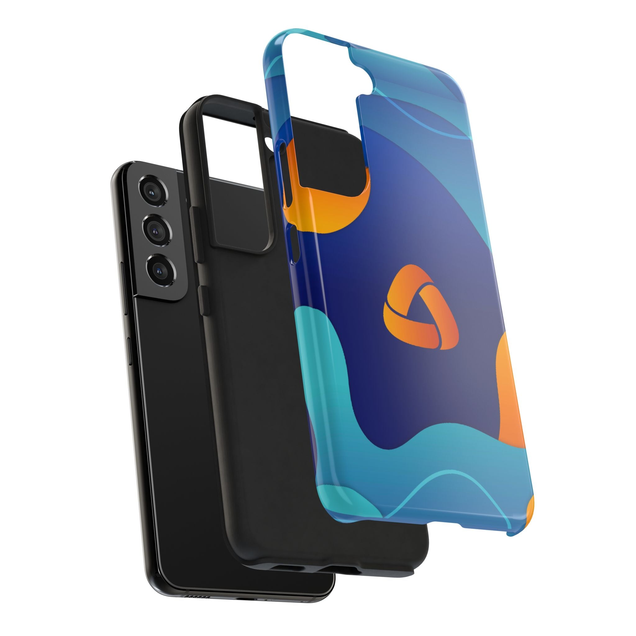 Abstract Blue Orange Wave phone case | Tough Phone Cases