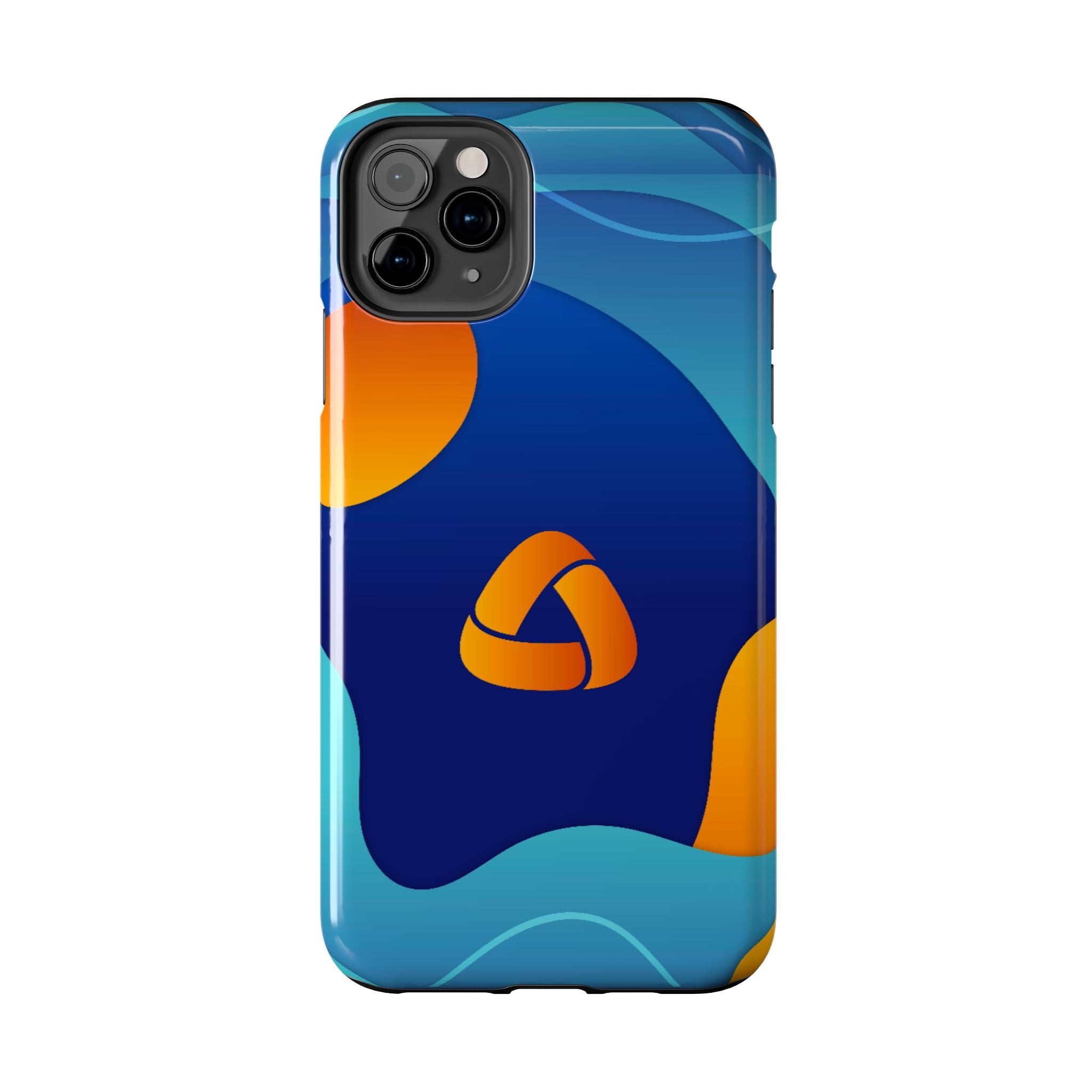 Abstract Blue Orange Wave phone case | Tough Phone Cases