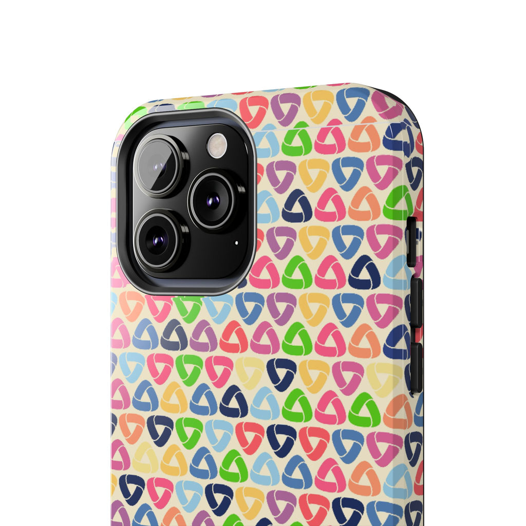 Colorful Geometric Pattern Tough Phone Case — Protective iPhone Cover